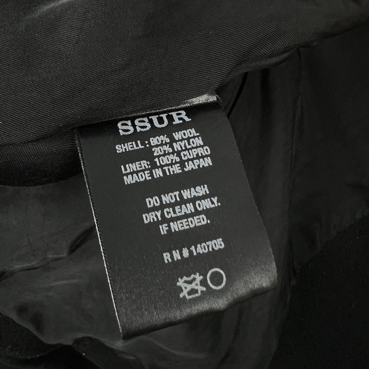 Japanese Brand × SSUR SSUR made in Japan black wool pea coat skull buttons Size US L / EU 52-54 / 3 - 4 Thumbnail