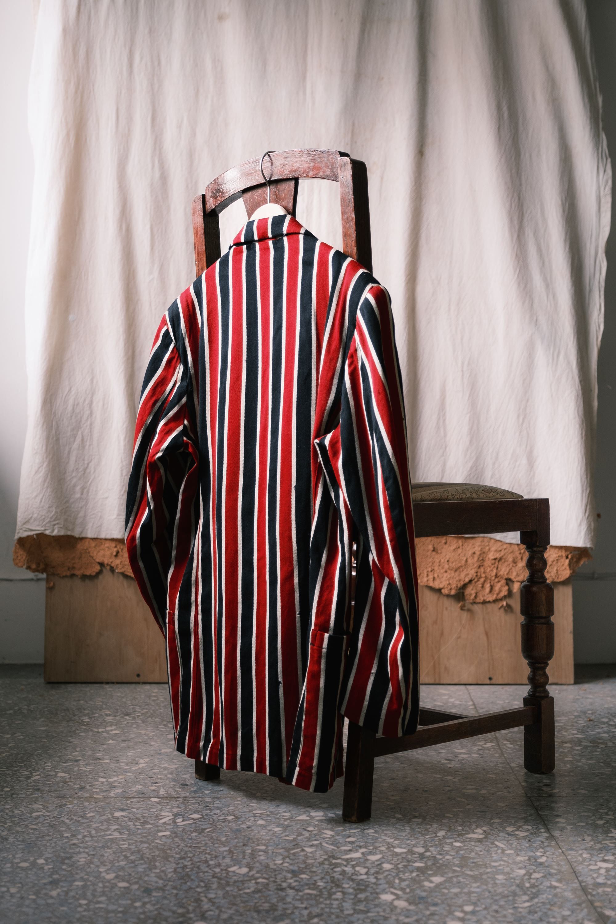Vintage 1950’s British Royal Garmmar School Boating Striped Blazer Size 46R - 7 Thumbnail