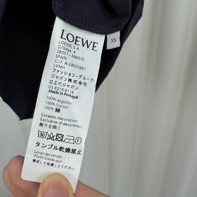 Loewe LOEWE Dark blue embroidered Logo short sleeves Size US XS / EU 42 / 0 - 6 Thumbnail