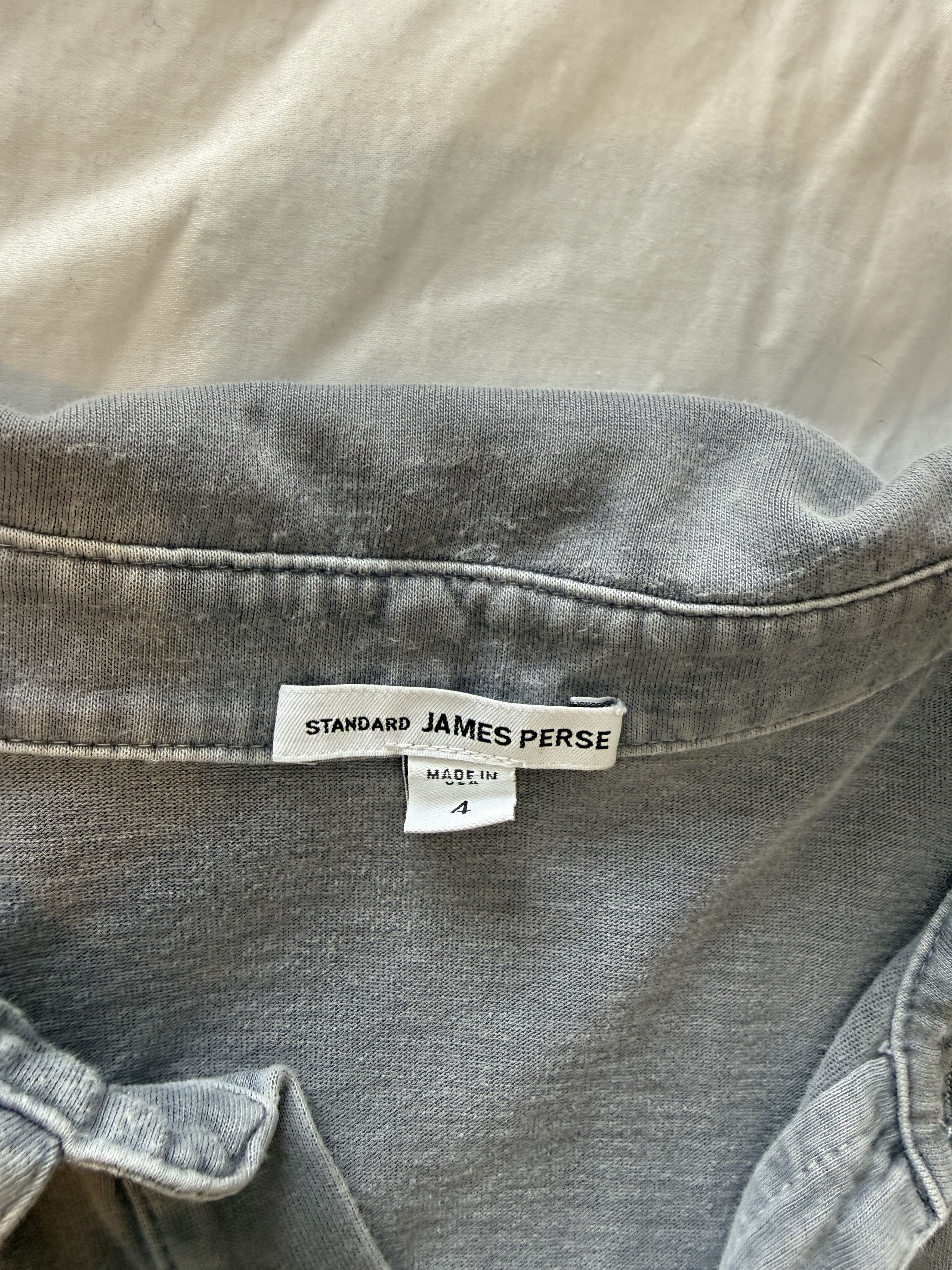 James Perse James Perse Faded Blue Polo Size US XL / EU 56 / 4 - 2 Thumbnail