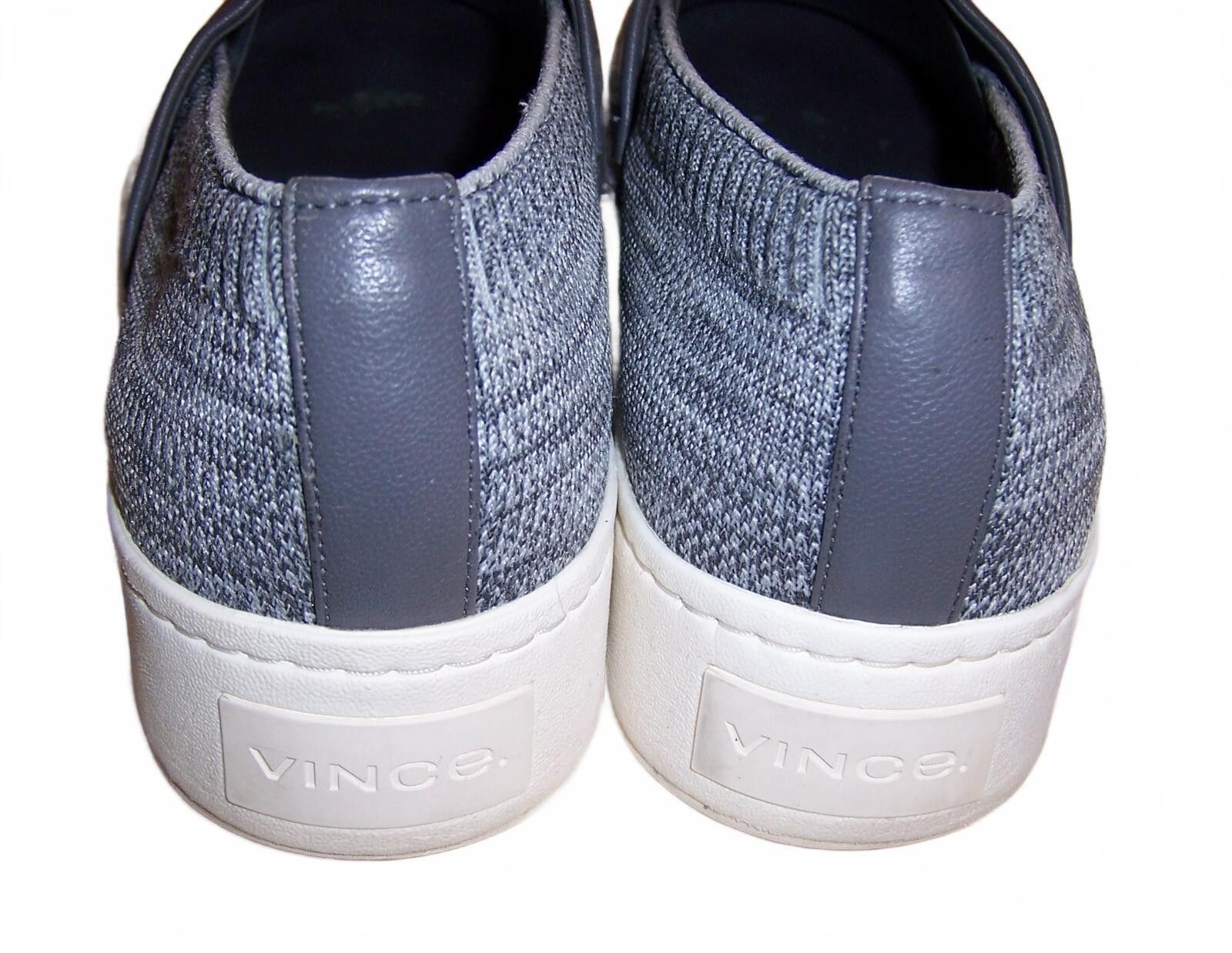 Vince Vince Ward Gray Knit & Leather Slip-On Platform Sneakers-8.5 Size US 8.5 / IT 38.5 - 5 Thumbnail