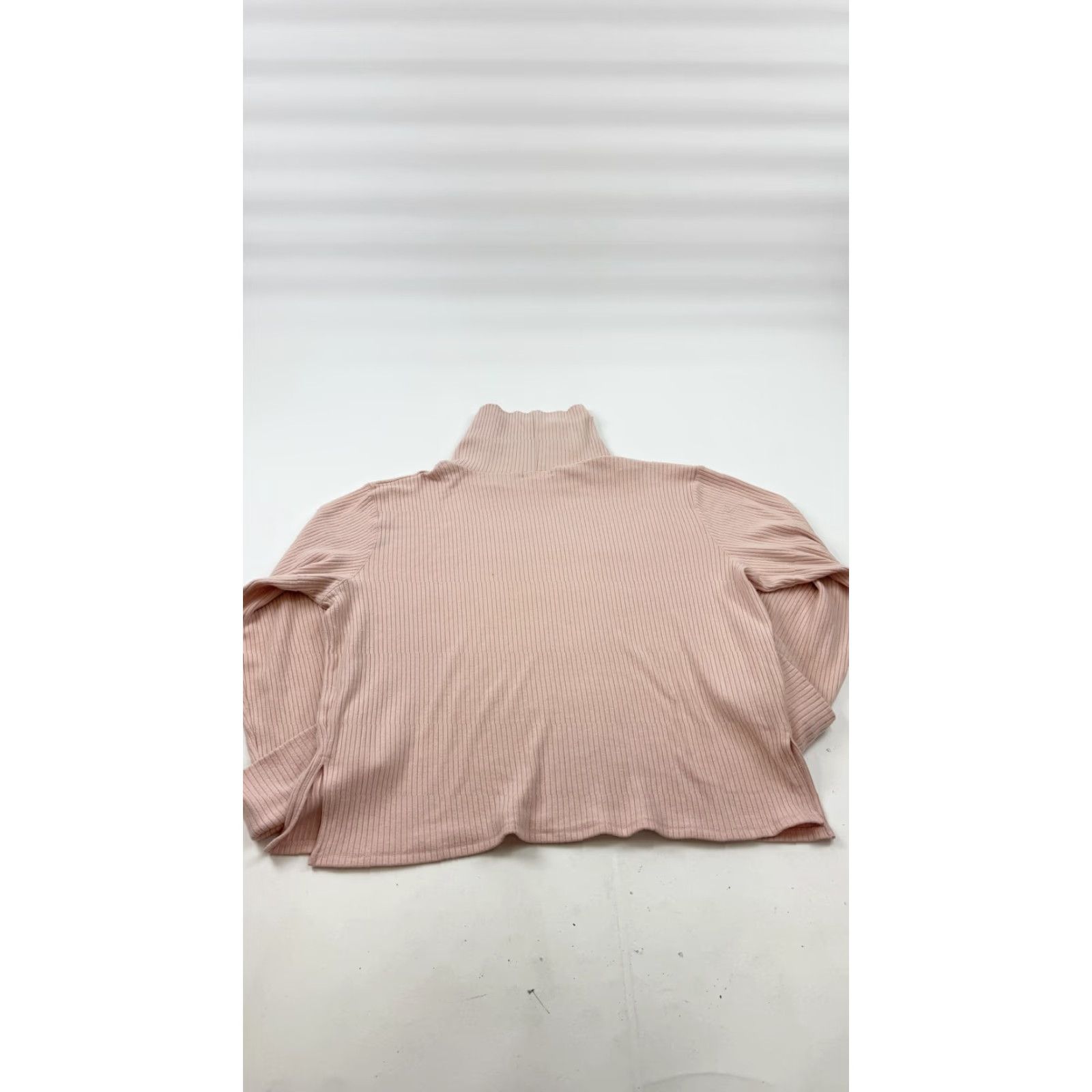 Treasure & Bond Treasure & Bond Sweater Womens 1X Pink Ribbed Mock Neck Long Sleeve Pullover Size XL / US 12-14 / IT 48-50 - 6 Thumbnail