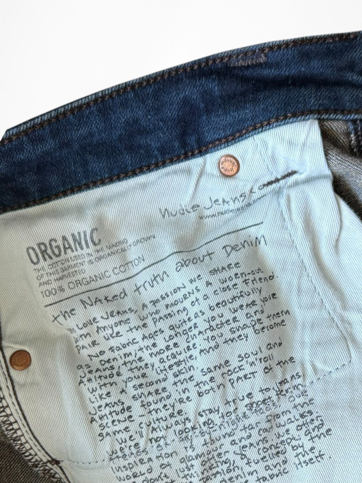 Designer Nudie Jeans Skinny Lin dry steel organic cotton jeans slim Size US 32 / EU 48 - 8 Thumbnail