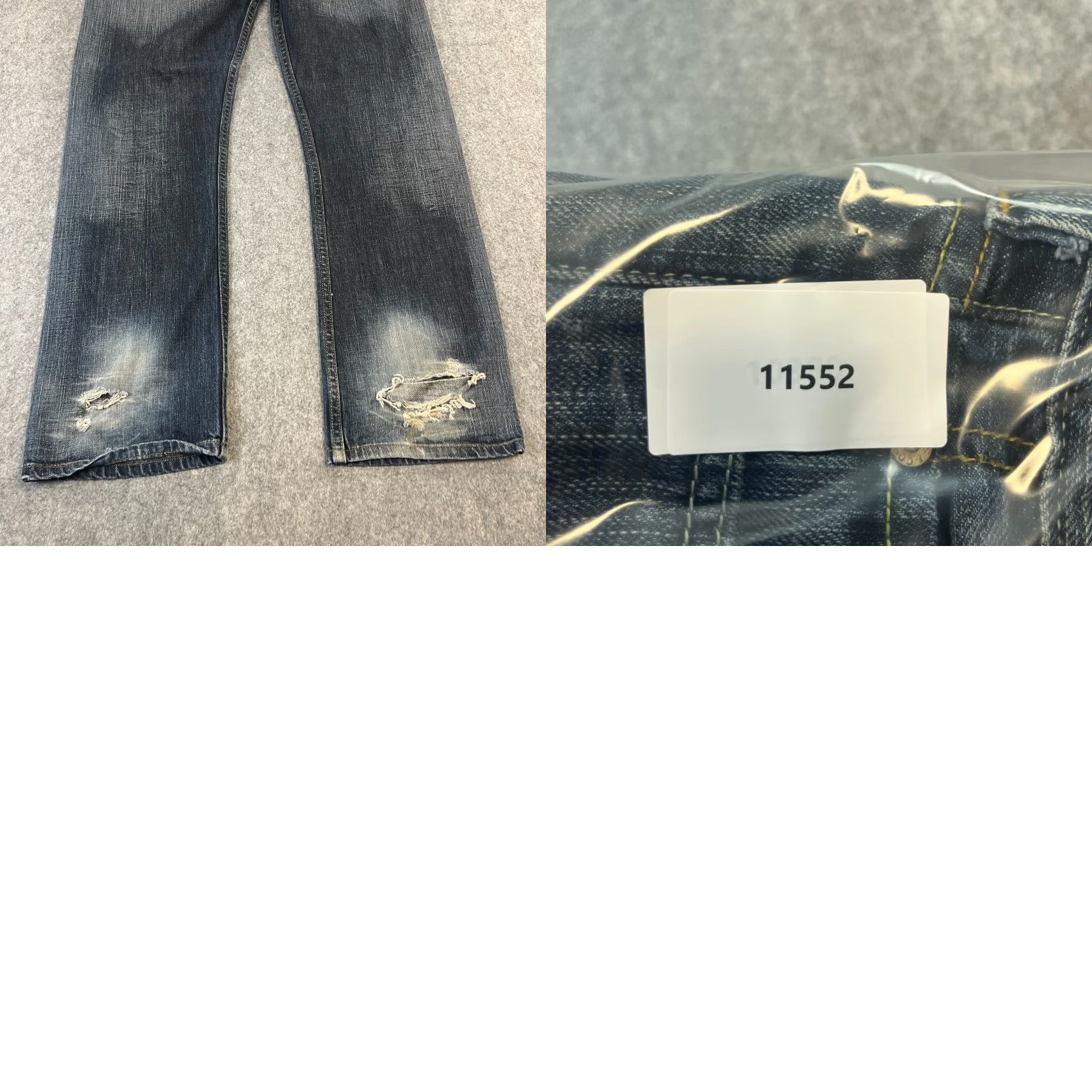 Levi's Levi's 506 Jeans Relaxed Mens 36 32 Dark Wash Blue Whiskers Fade Distressed Denim 5-Pocket Straight Vintage Mens Regular Warm Tags? Size US 36 / EU 52 - 9 Thumbnail