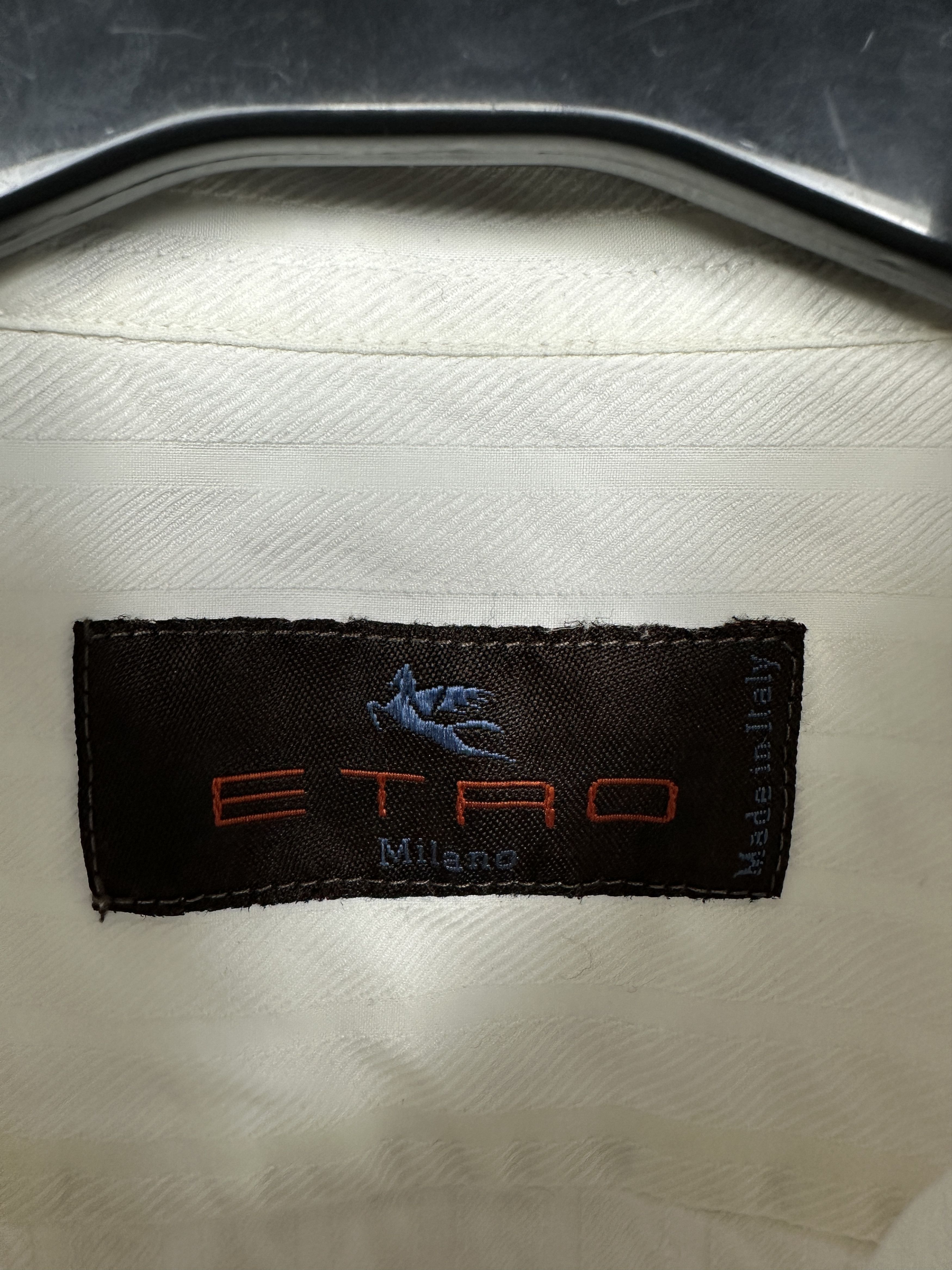 Etro Etro Vintage Mens Long Sleeve White Shirt Size US M / EU 48-50 / 2 - 4 Thumbnail