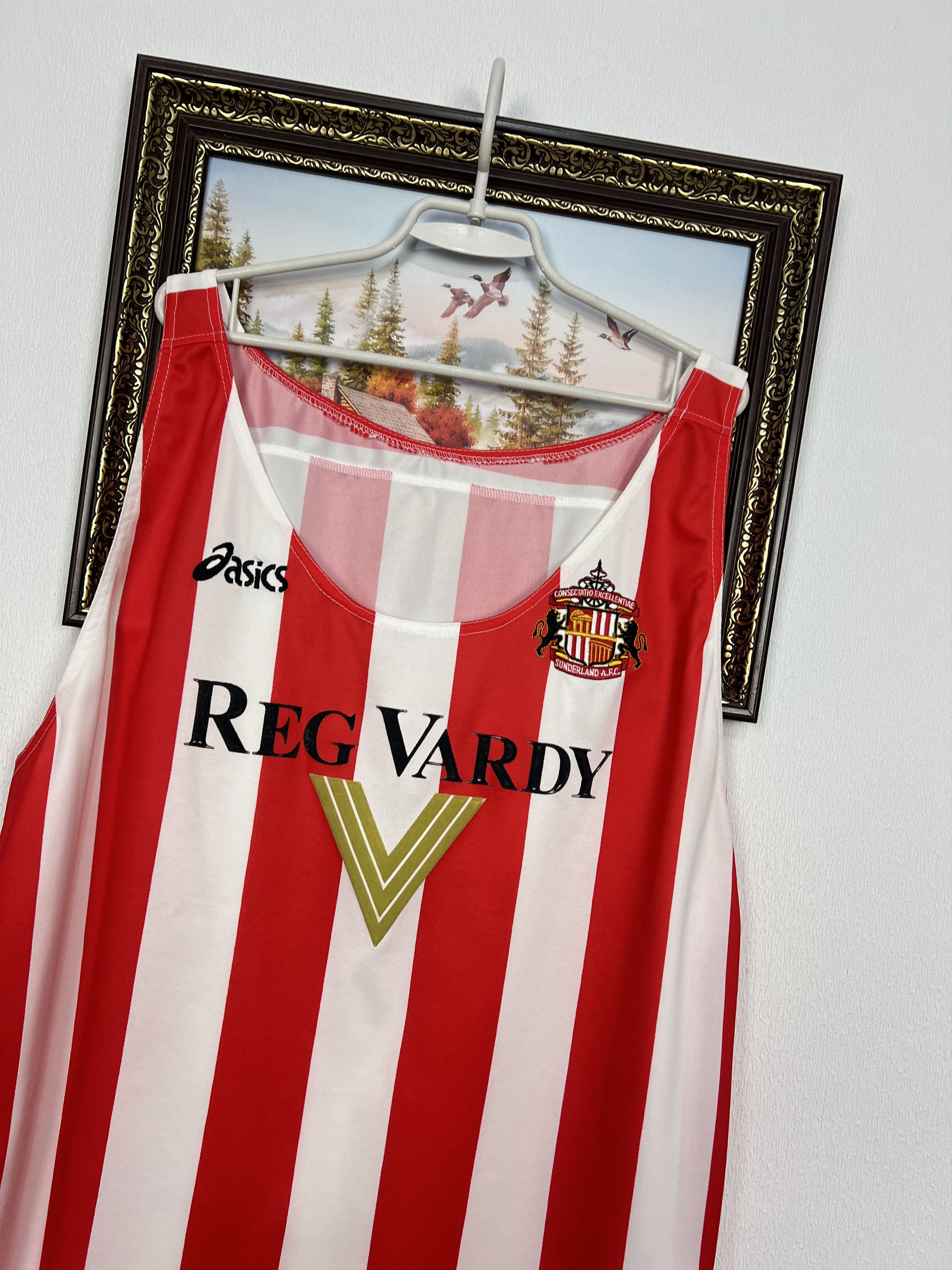 Asics Vintage ASICS Sunderland The Black Cats Football Shirt Size US XXL / EU 58 / 5 - 3 Thumbnail