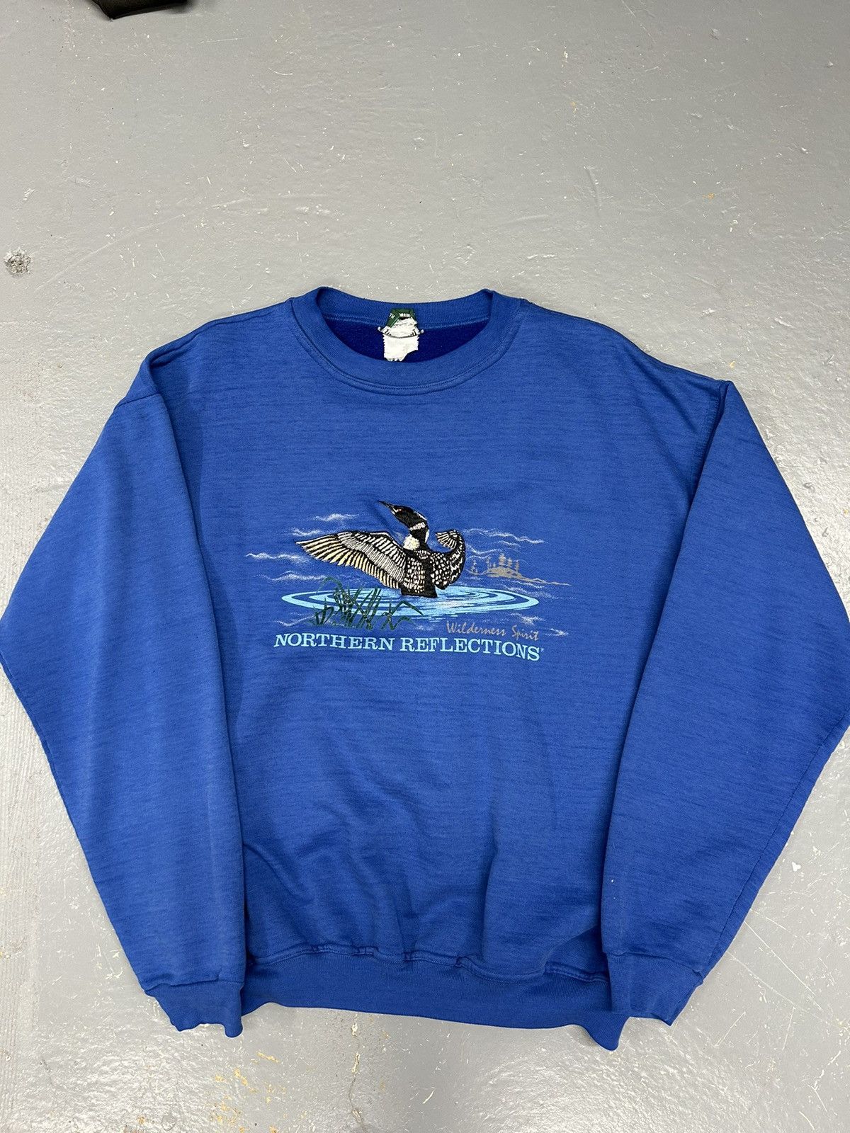 Vintage Crazy Vintage 90s Essential Northern Reflection Blue Sweater Size US L / EU 52-54 / 3 - 1 Thumbnail