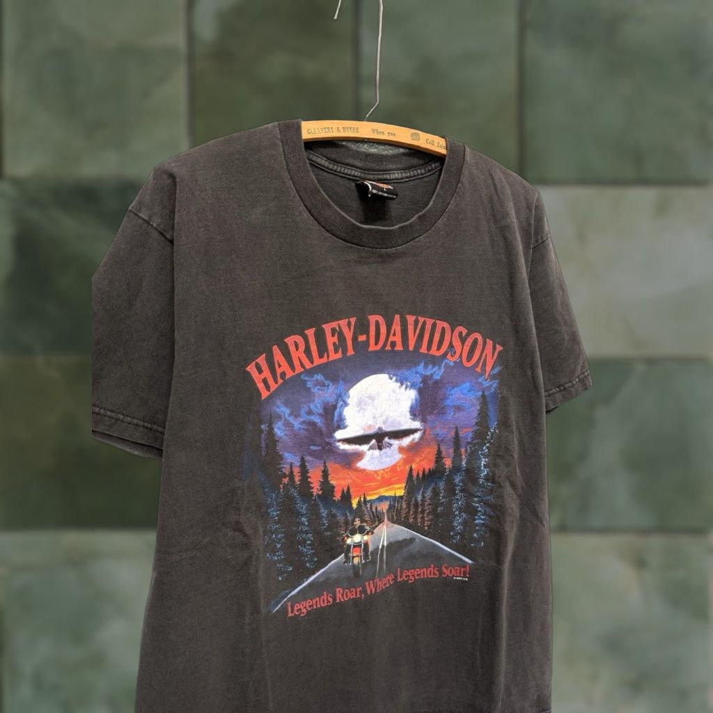 Harley Davidson VINTAGE Harley-Davidson Biker T-Shirt Large L Men Black Alaska 2002 Shirt Size US L / EU 52-54 / 3 - 1 Thumbnail