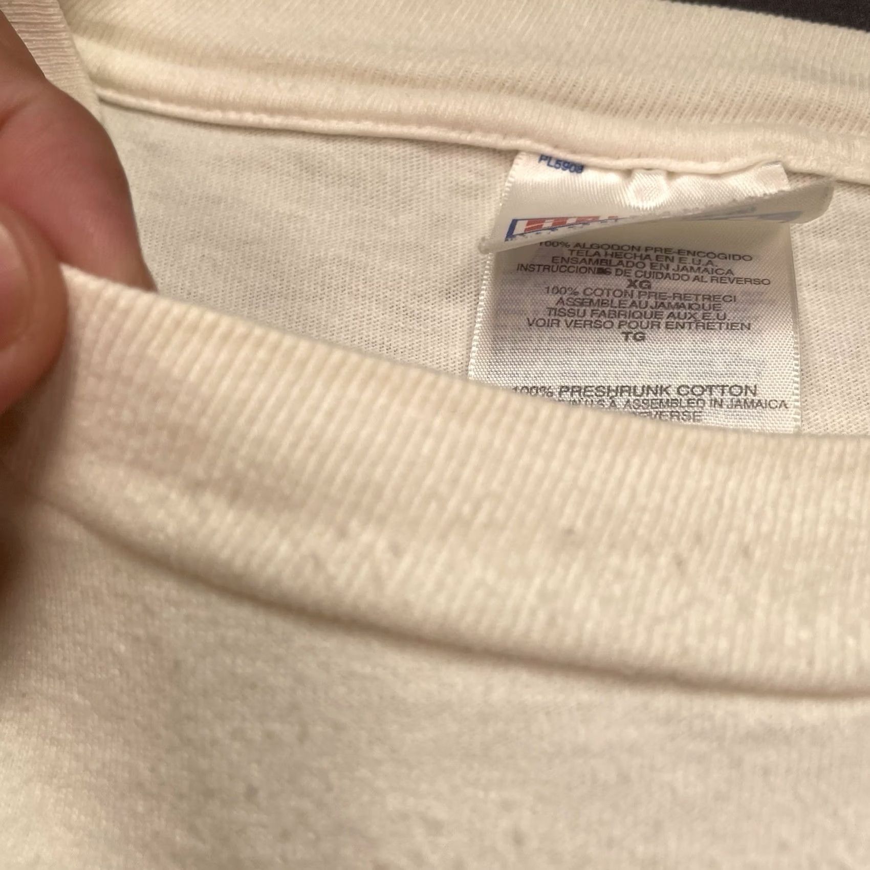 Hanes VINTAGE Flaco Jimenez Shirt Hanes T-Shirt Men’s XL White 1990s Signature Band Pura Vida Taste Of Texas 1997 Signed Size US XL / EU 56 / 4 - 7 Thumbnail