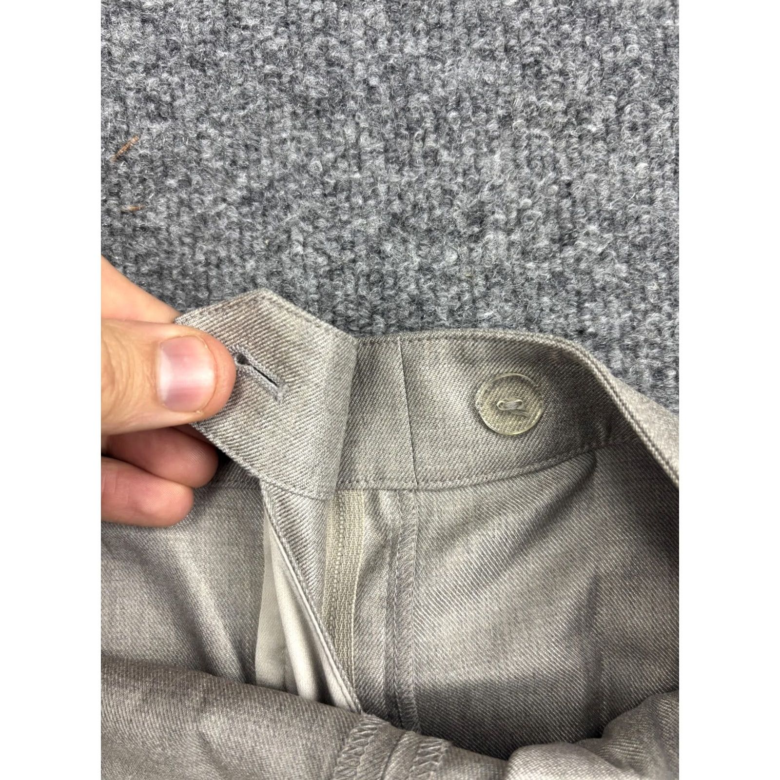 St. John St. John Dress Pants Womens 14 Beige Twill Straight Leg Classic Workwear Size 36" / US 14 / IT 50 - 8 Thumbnail