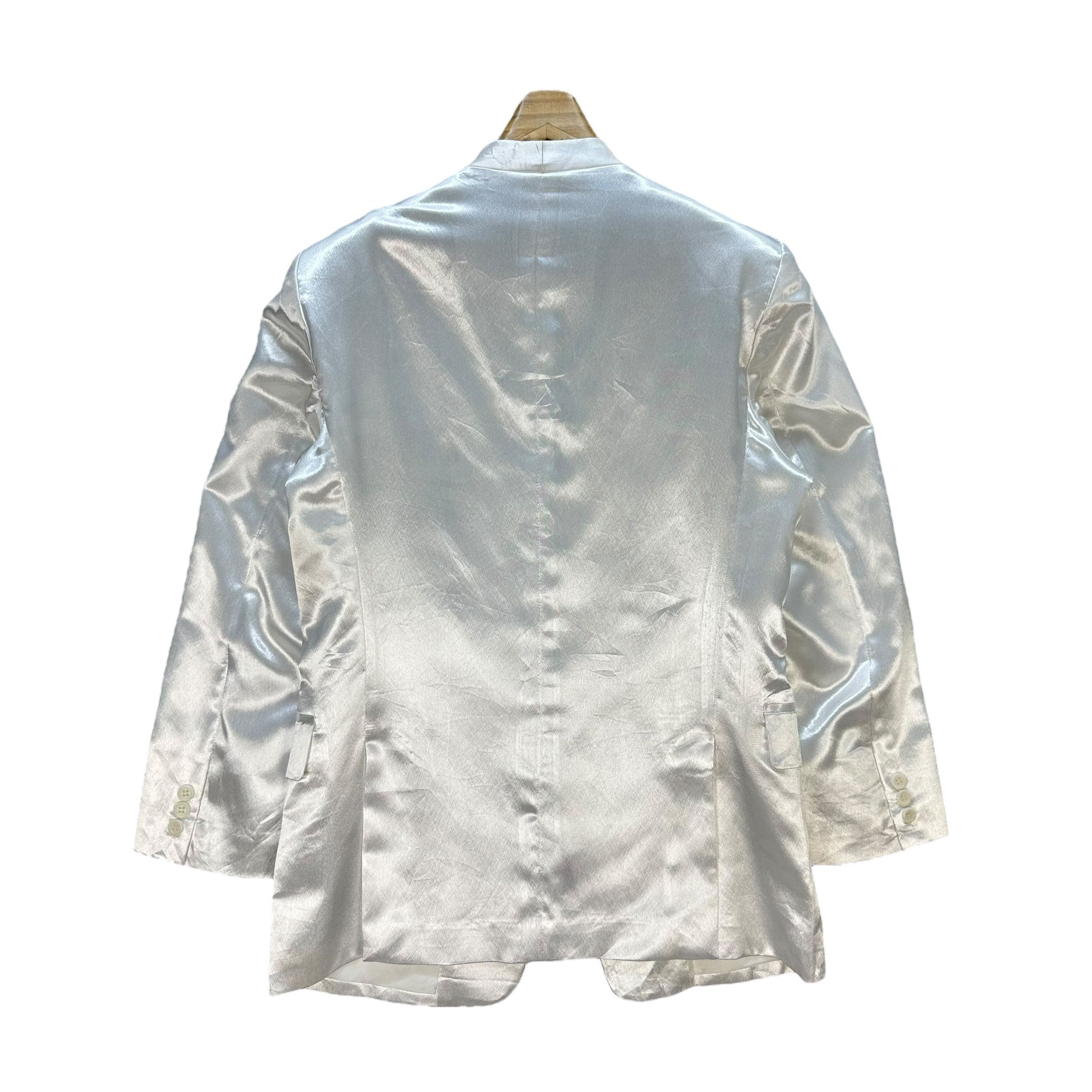 Japanese Brand HARAJUKU ZENMALL Shiny White Blazer Suit Jacket #A44-1006 Size 40R - 10 Thumbnail
