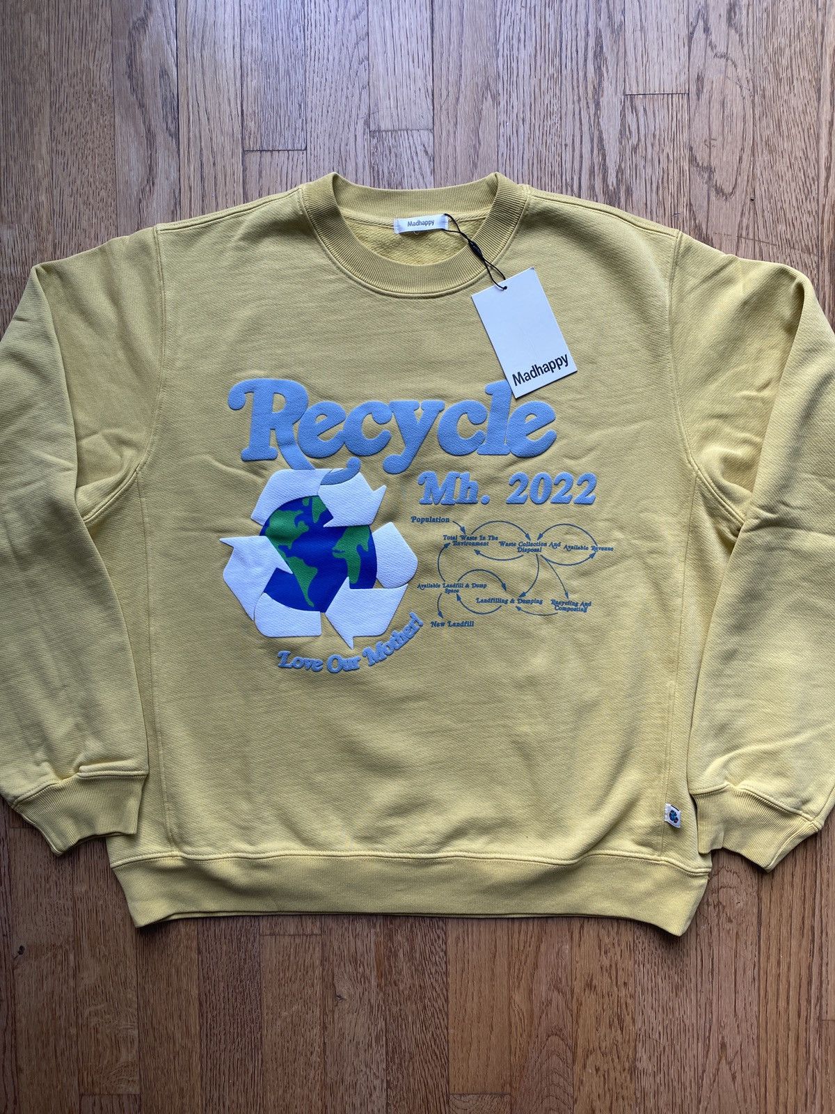 Madhappy Madhappy Earth Day Recycle Crew Neck Unisex Sz M Size US M / EU 48-50 / 2 - 1 Thumbnail