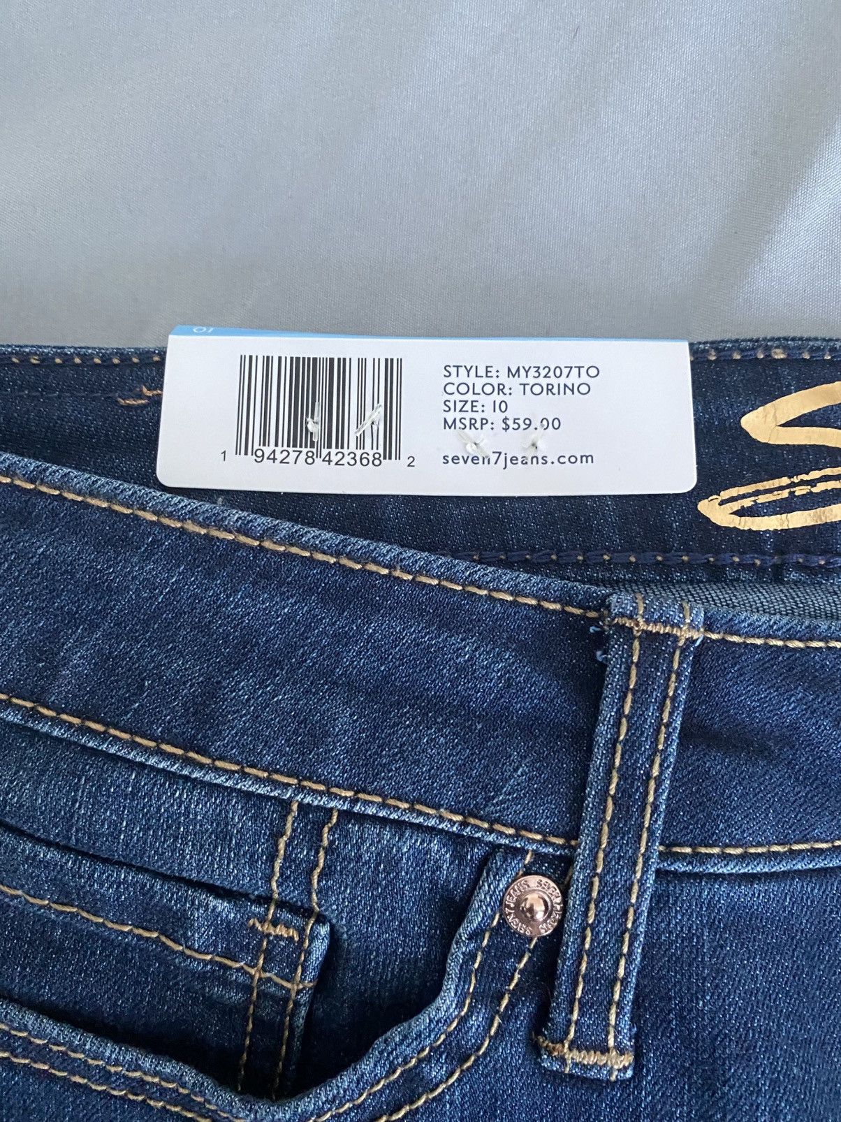 Seven 7 New SEVEN 7 Womens 10 Sunset Bermuda Shorts Denim Jeans Zip Size 32" / US 10 / IT 46 - 9 Thumbnail
