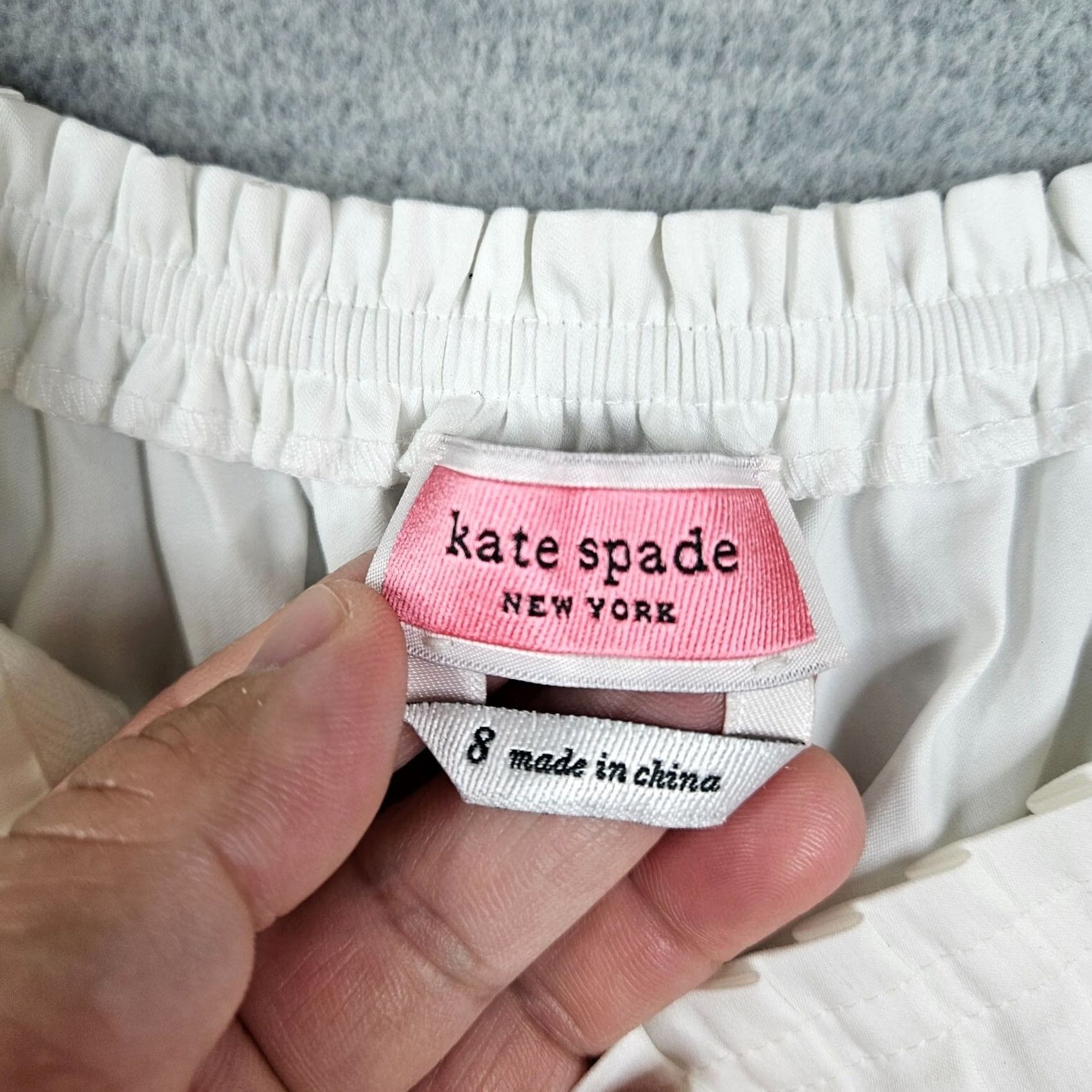 Vintage kate spade new york Women's Freshwhite Poplin Square Neck Blouse Size 8 NWT Size M / US 6-8 / IT 42-44 - 4 Thumbnail