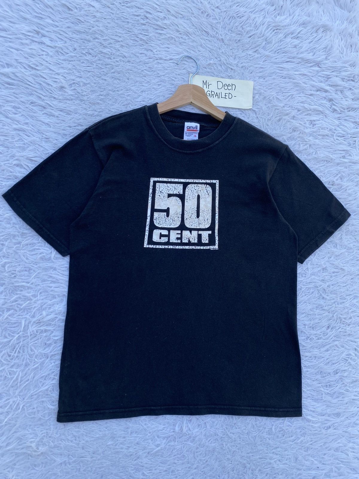 Rap Tees Rare Vintage 50 Cent Rapper Anvil Tshirt Size US S / EU 44-46 / 1 - 3 Thumbnail