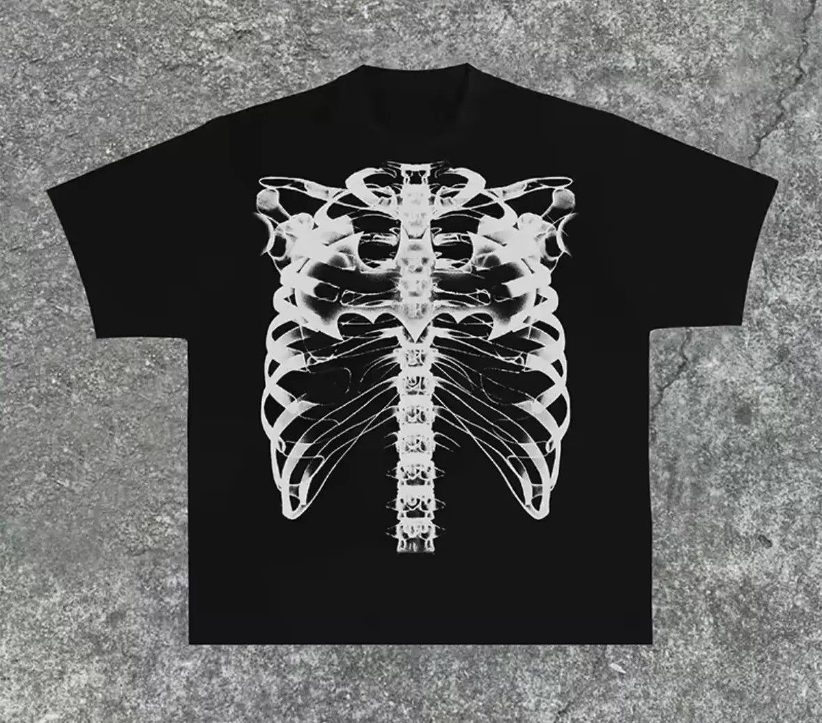Other Y2K Streetwear Skeleton X-ray Cotton Black T-Shirt Size US XXL / EU 58 / 5 - 1 Thumbnail