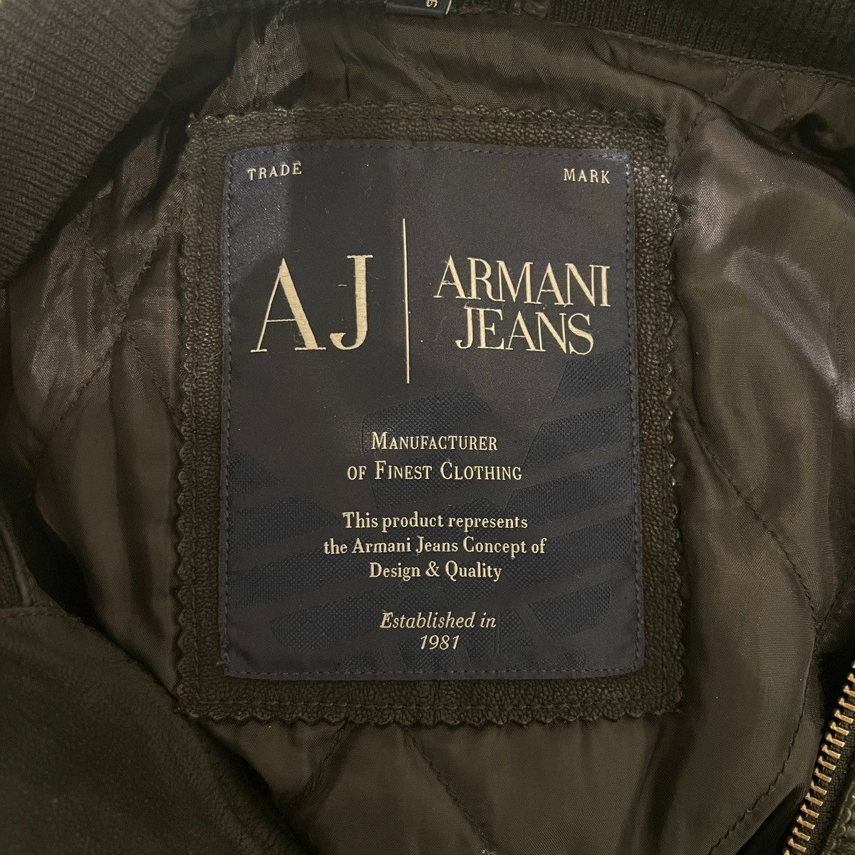 Armani Armani Black Leather Jacket Size US L / EU 52-54 / 3 - 3 Thumbnail