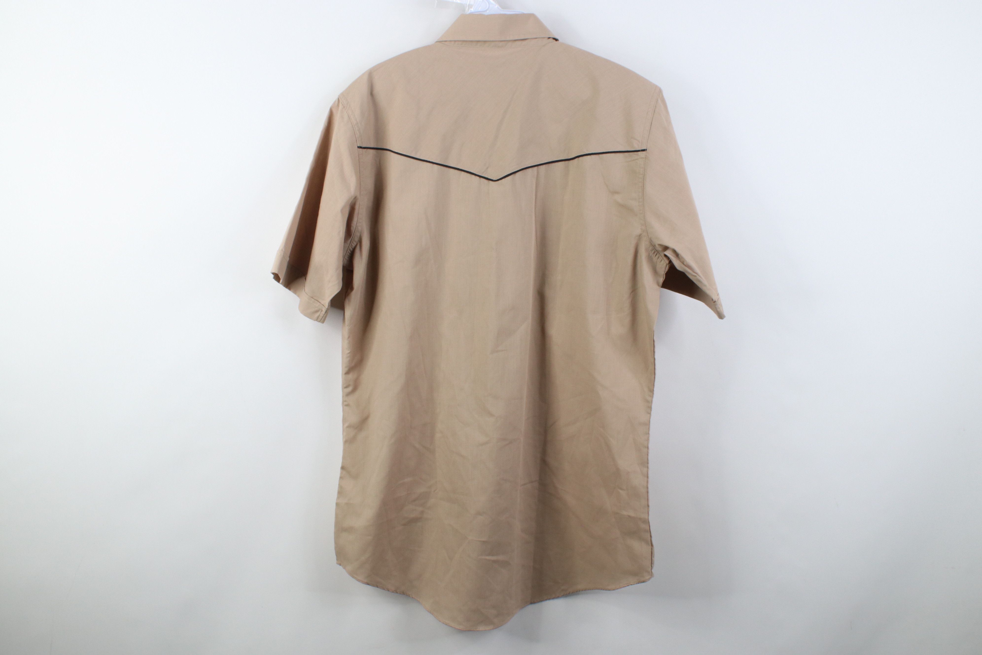 Vintage Vintage 90s Rockabilly Cowboy Eagle Snap Button Shirt Beige Size US M / EU 48-50 / 2 - 10 Thumbnail