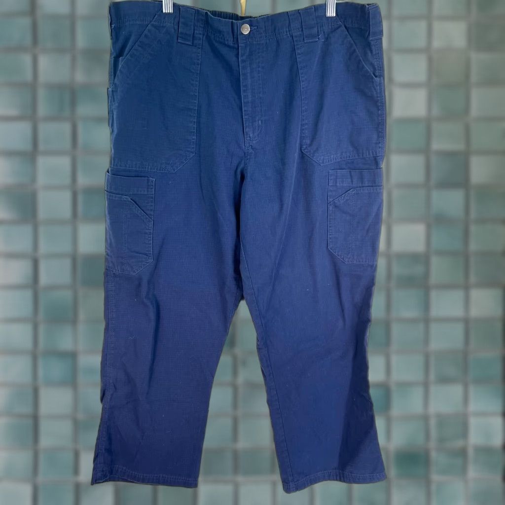 Carhartt Carhartt Mens Cross Flex Scrubs Pants Blue XL 42X29.5 Cotton Blend Utility Leg C54108 Size US 36 / EU 52 - 1 Thumbnail