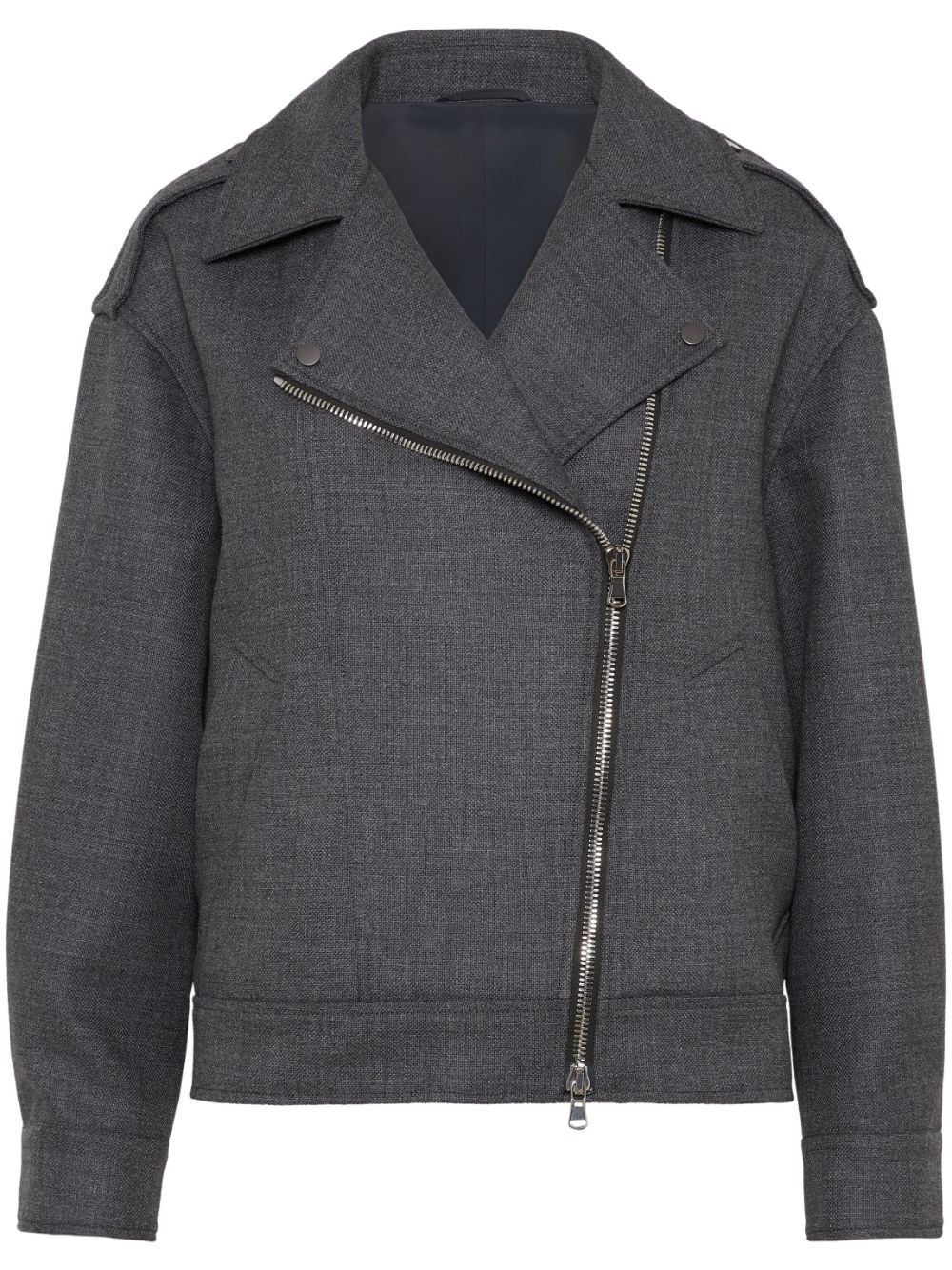 Brunello Cucinelli WOOL ZIPPED JACKET Size S / US 4 / IT 40 - 1 Thumbnail