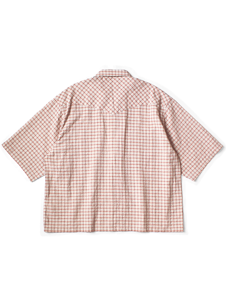 Kapital Kapital Linen Soccer Check Open Collar Western BIG Shirt Size US M / EU 48-50 / 2 - 2 Thumbnail