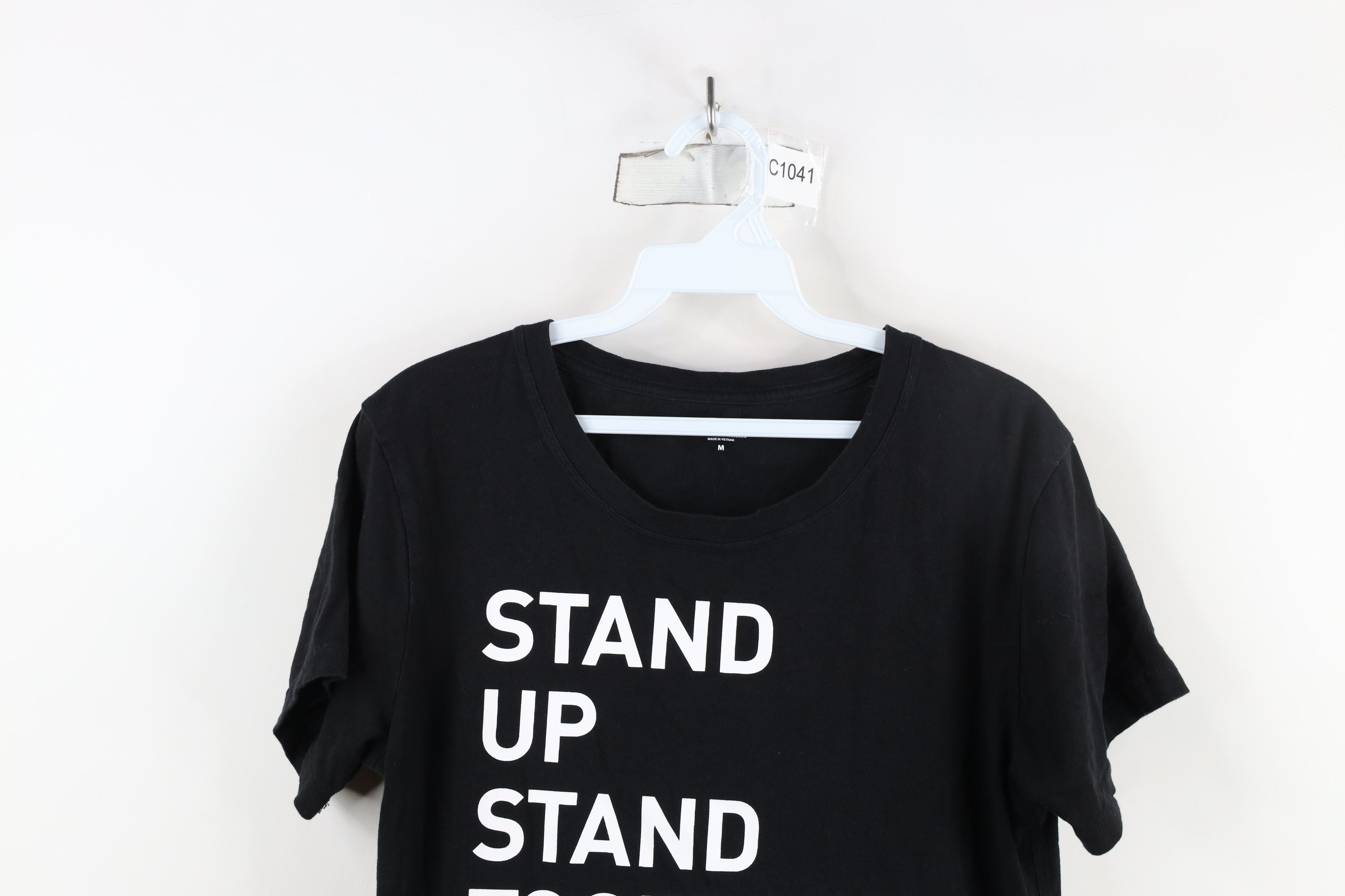 Athleta × Vintage Athleta Spell Out Stand Up Stand Together Cropped T-Shirt Size M / US 6-8 / IT 42-44 - 2 Thumbnail