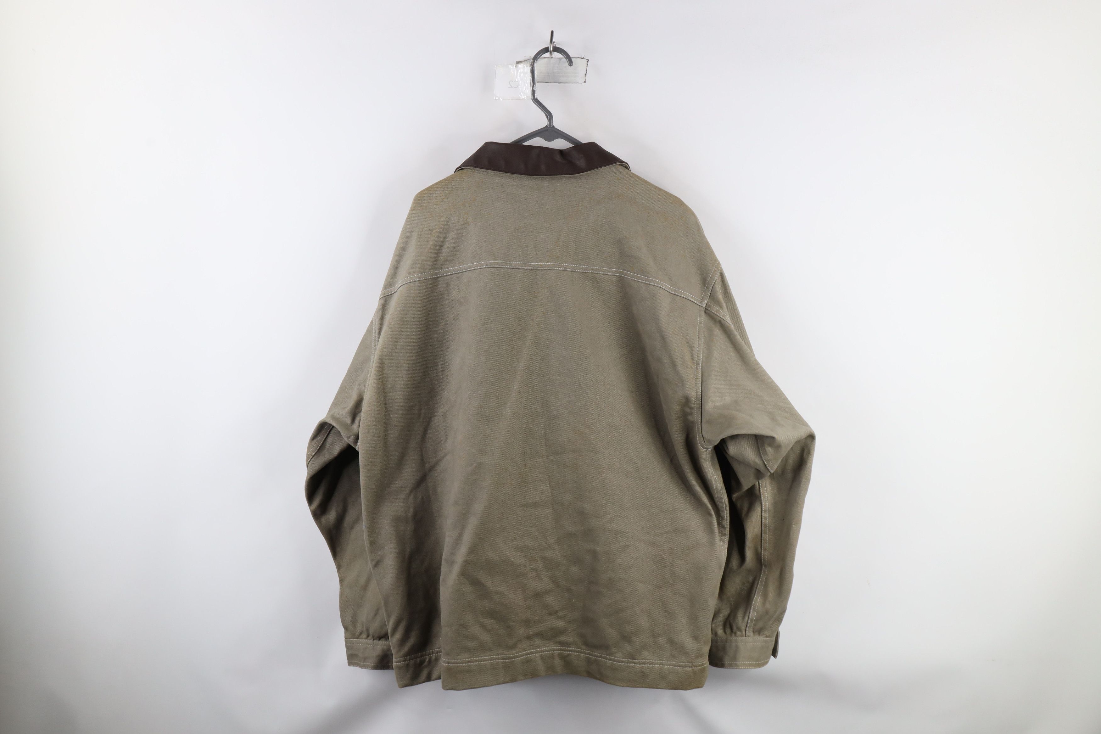 Marlboro × Vintage Vintage 90s Marlboro Leather Collar Lined Trucker Jacket Size US XL / EU 56 / 4 - 15 Thumbnail