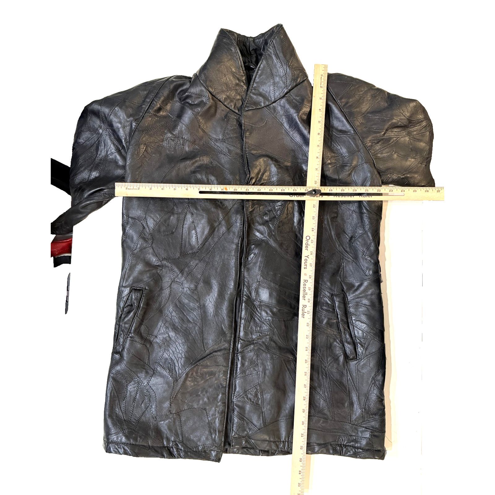 & Other Stories Maxam Leather Jacket Mens MED Italian Mosaic Lambskin Y2K Size US M / EU 48-50 / 2 - 7 Thumbnail