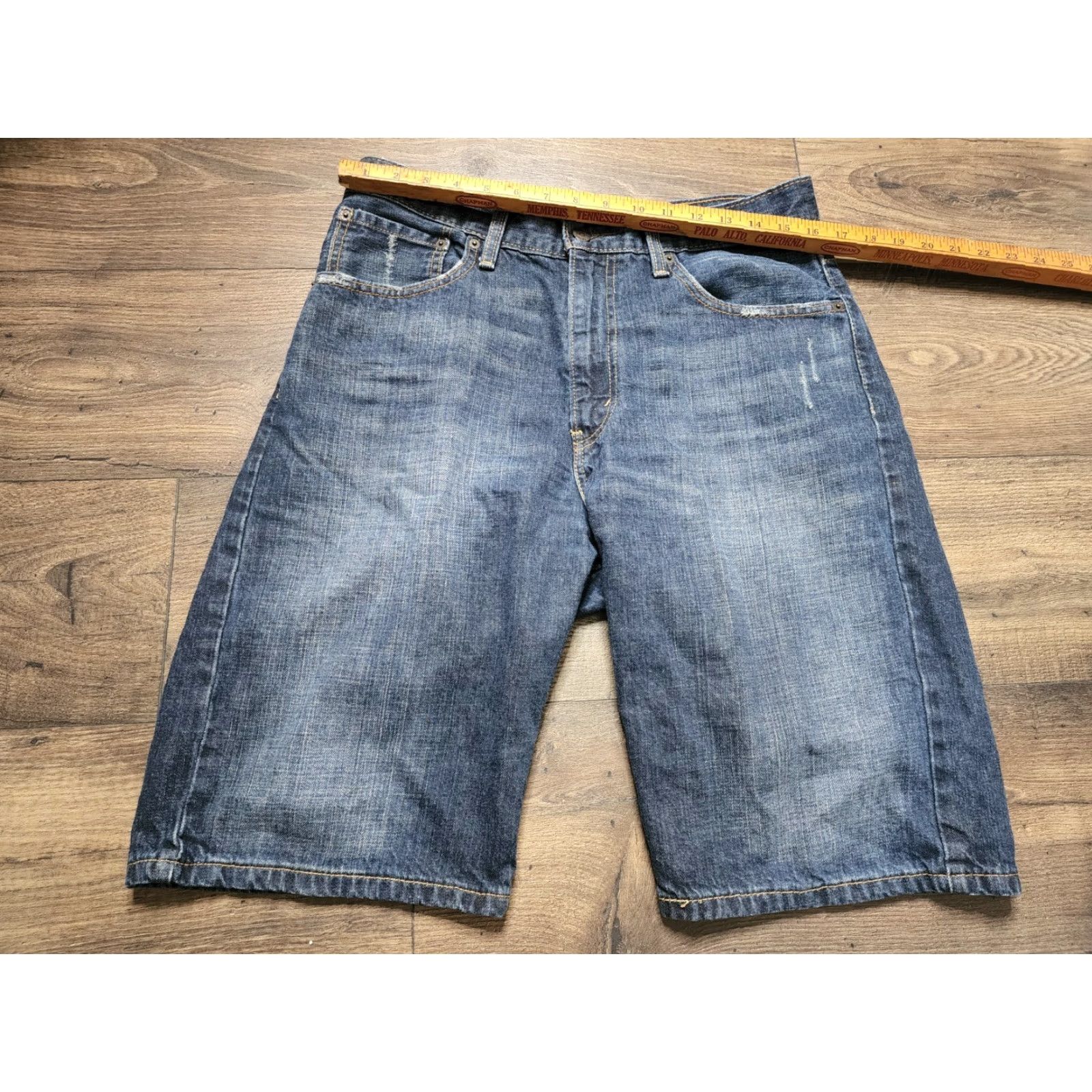 Levi's Levi's 569 Shorts Mens 32 Denim Dark Wash Blue Regular Size US 32 / EU 48 - 4 Thumbnail