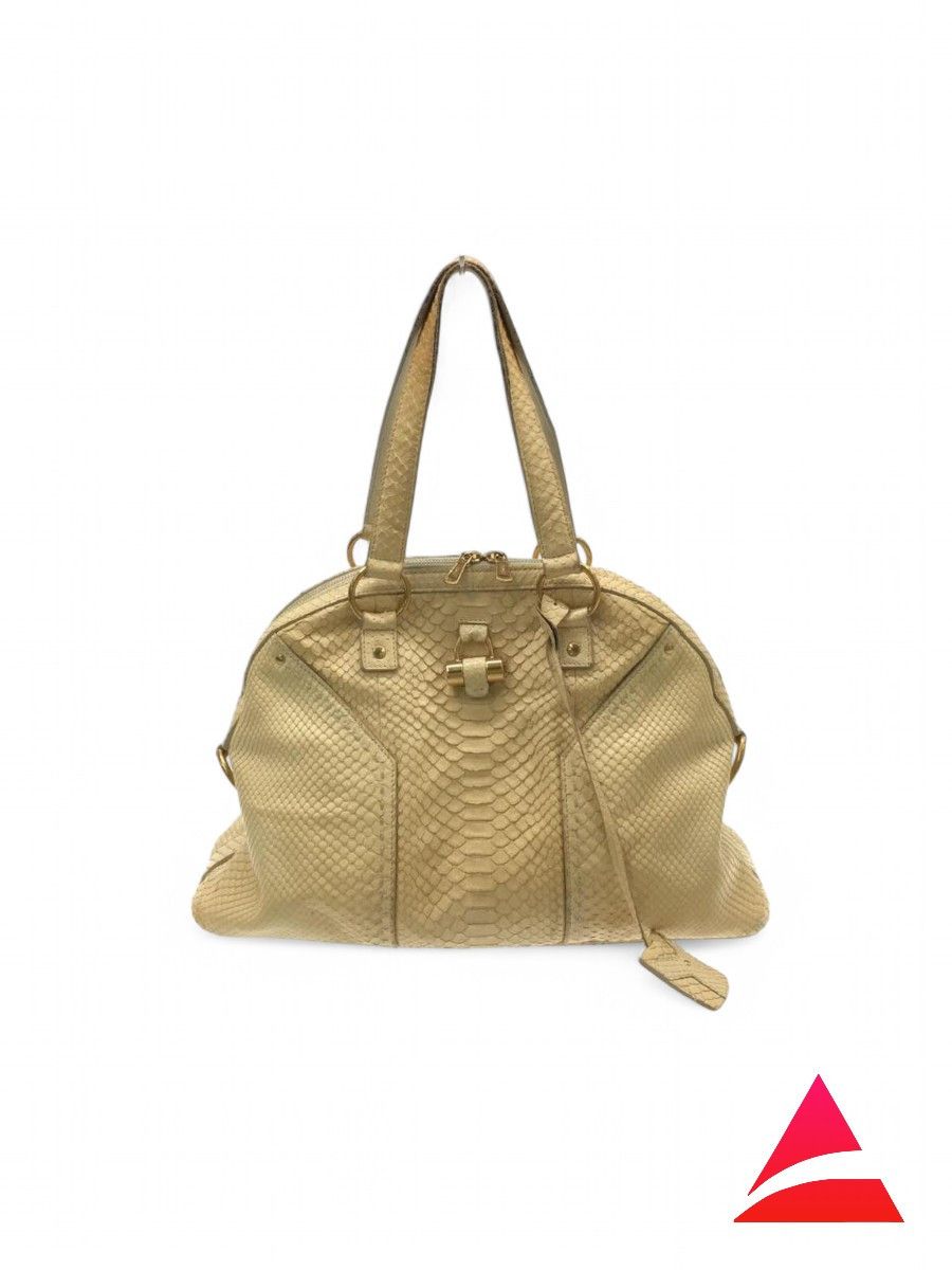 Yves Saint Laurent Yves Saint Laurent - Muse Handbag Leather Python YSL Size ONE SIZE - 1 Thumbnail