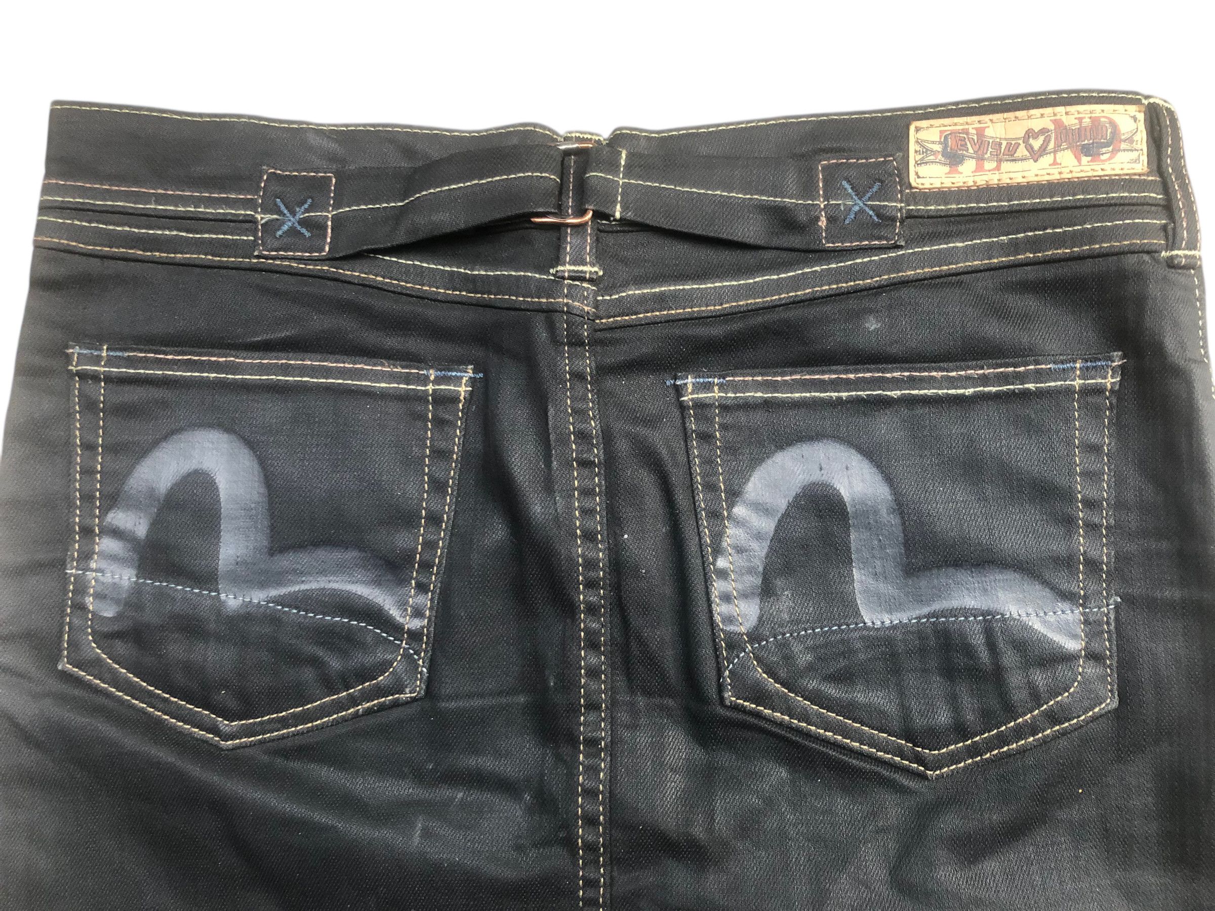 Evisu × Puma 🔥Rare Y2K EVISU x PUMA Black Denim Short Mini Skirt Women Size 28" / US 6 / IT 42 - 6 Thumbnail