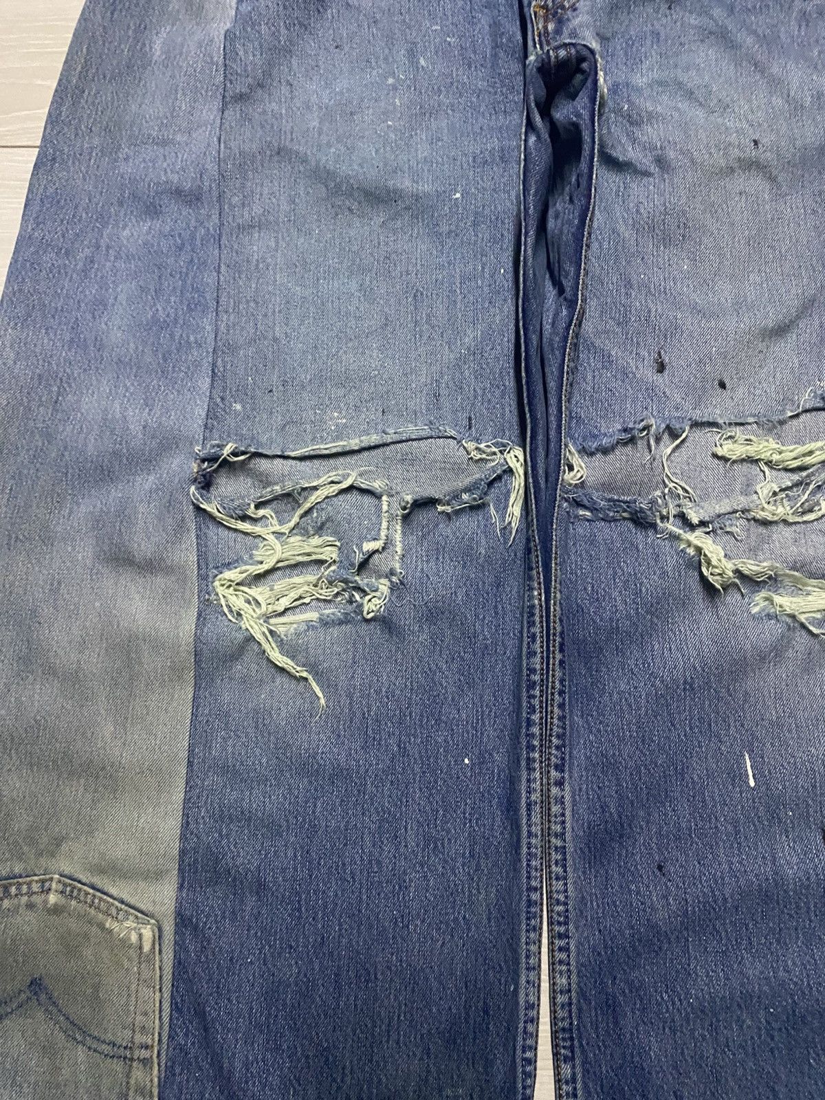 Levi's Levis Crazy Custom Super Baggy Style Paint Splatter Jeans Size US 36 / EU 52 - 9 Thumbnail