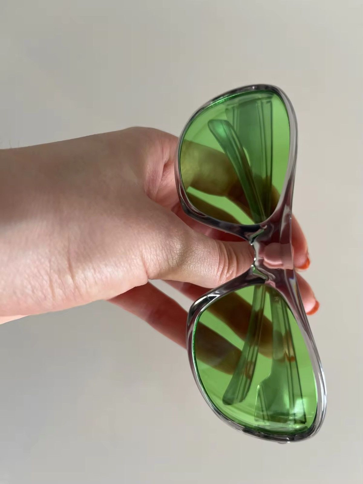 Jewelry × Vintage Green Vintage Futuristic sunglasses y2k Size ONE SIZE - 2 Thumbnail