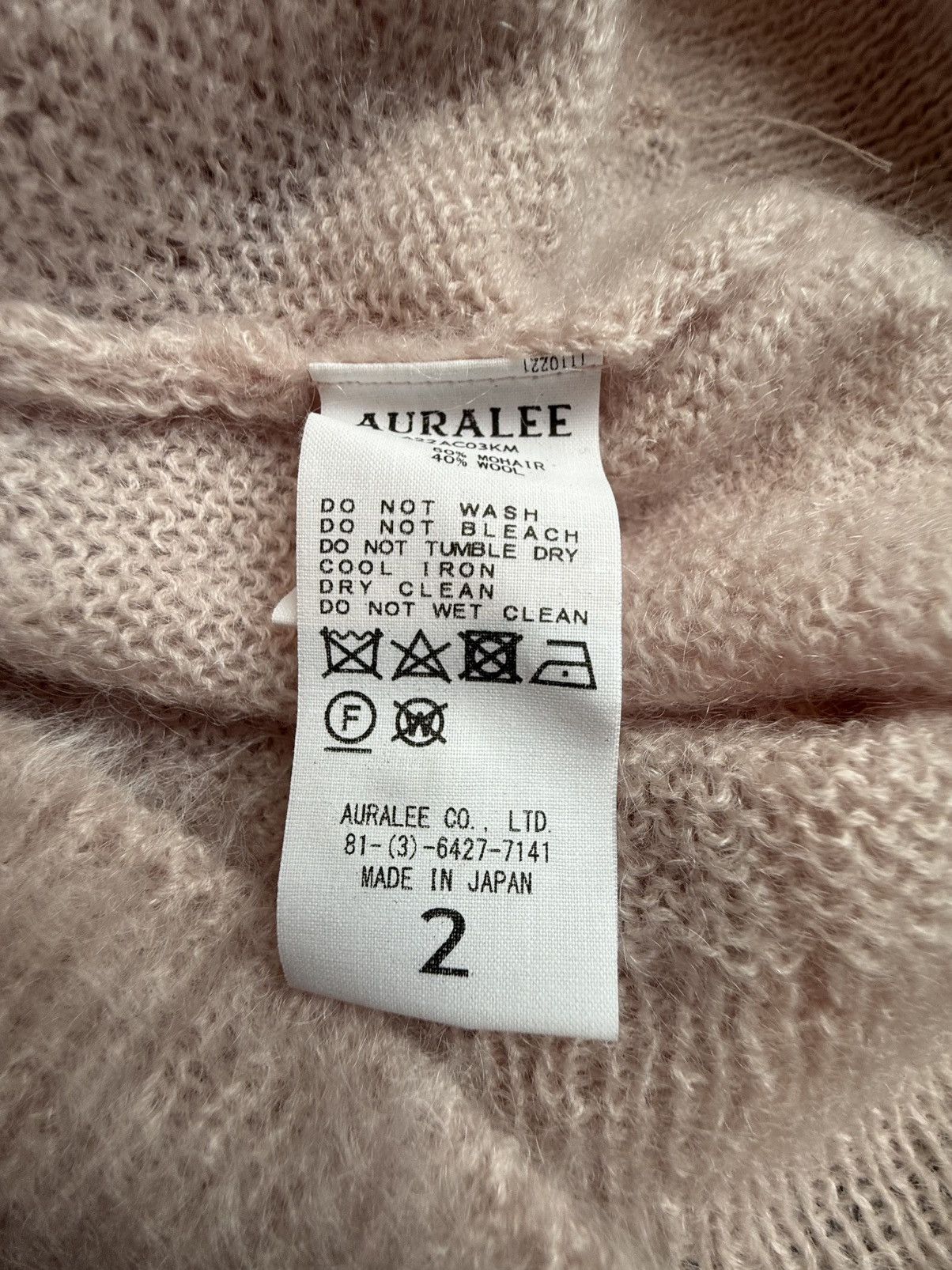 Auralee Grail Auralee pink Japan oversized pink cardigan 2 mohair Size US L / EU 52-54 / 3 - 23 Thumbnail