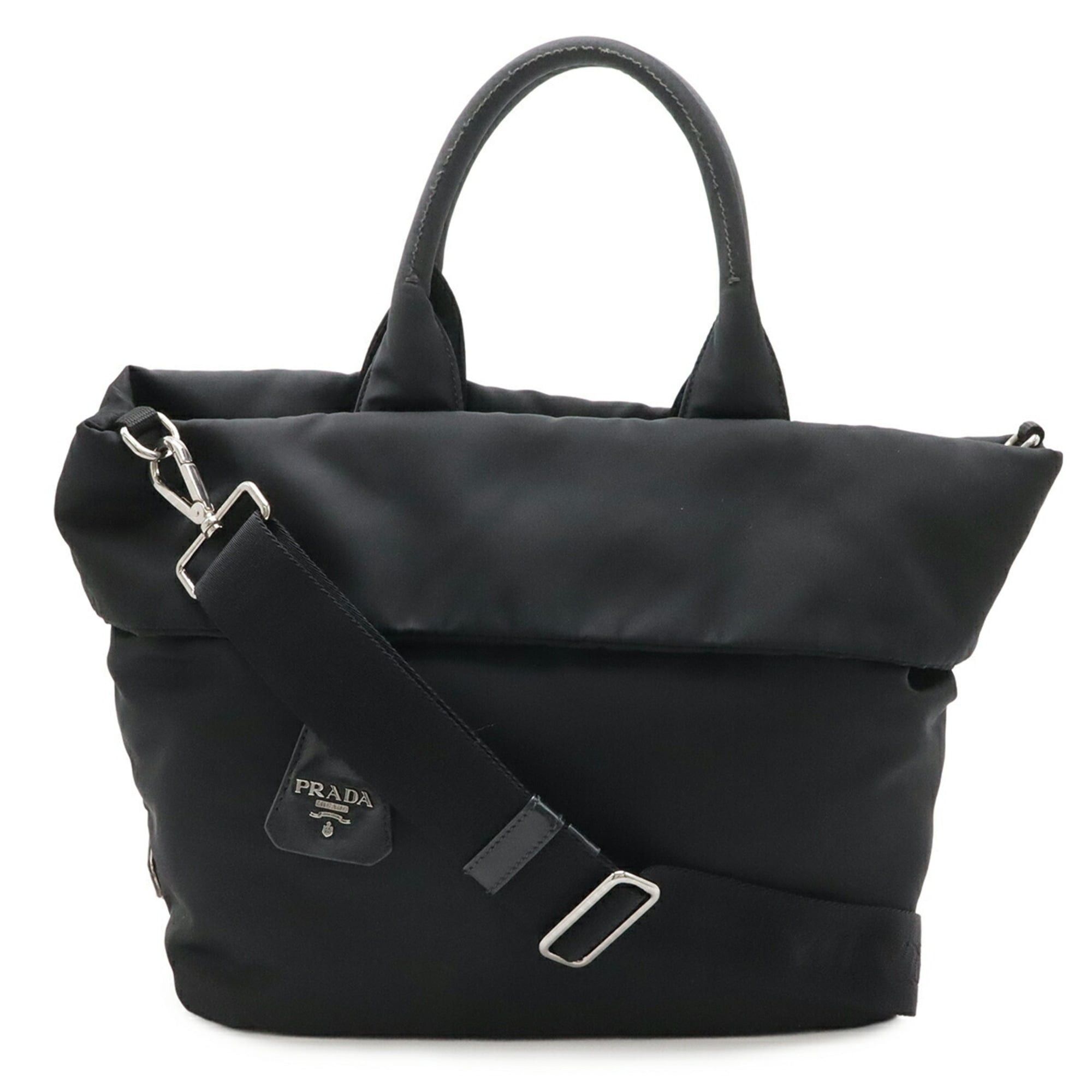 Prada PRADA Reversible Tote Bag/Shoulder Bag, Nylon, Black (NERO), BN1959 Size ONE SIZE - 1 Thumbnail