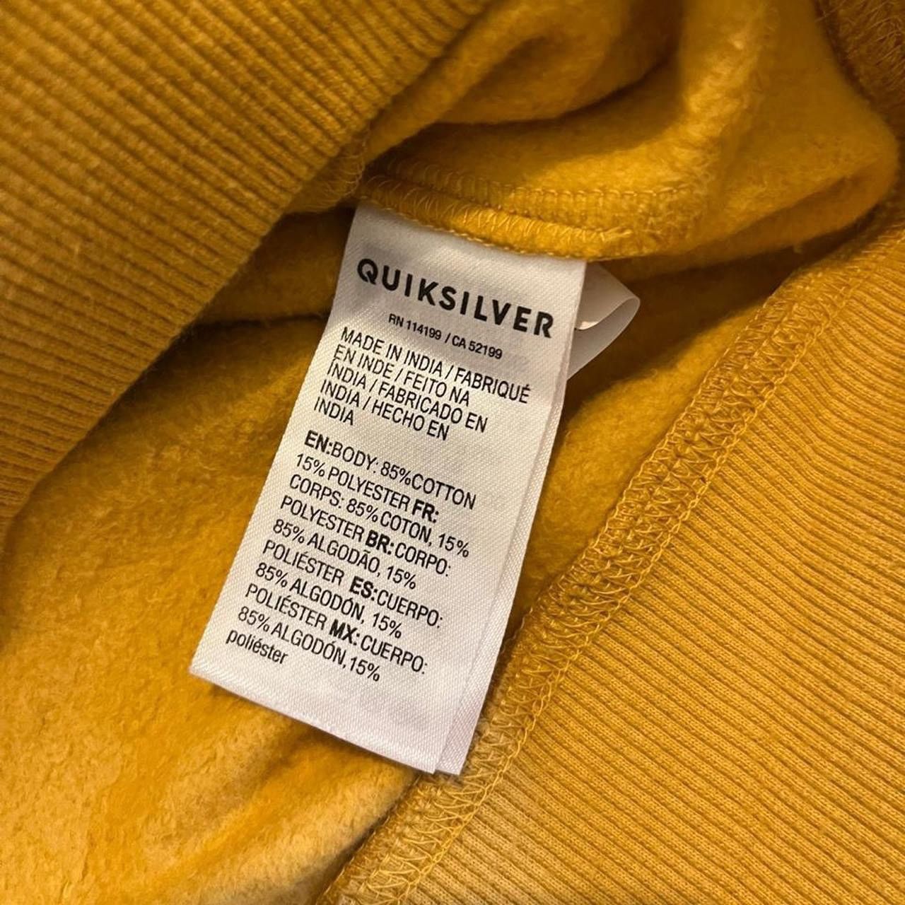Quiksilver Quiksilver yellow quarter zip sweatshirt Size US L / EU 52-54 / 3 - 5 Thumbnail