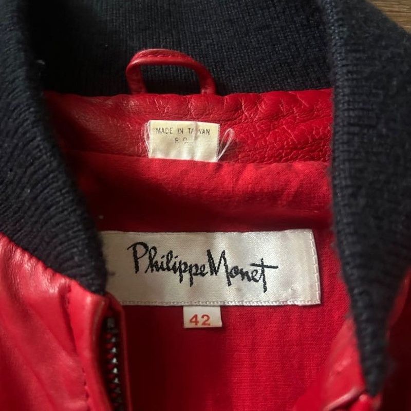 Vintage 1960s Philippe Monet 8 Ball Leather Bomber Jacket Size US XL / EU 56 / 4 - 2 Thumbnail