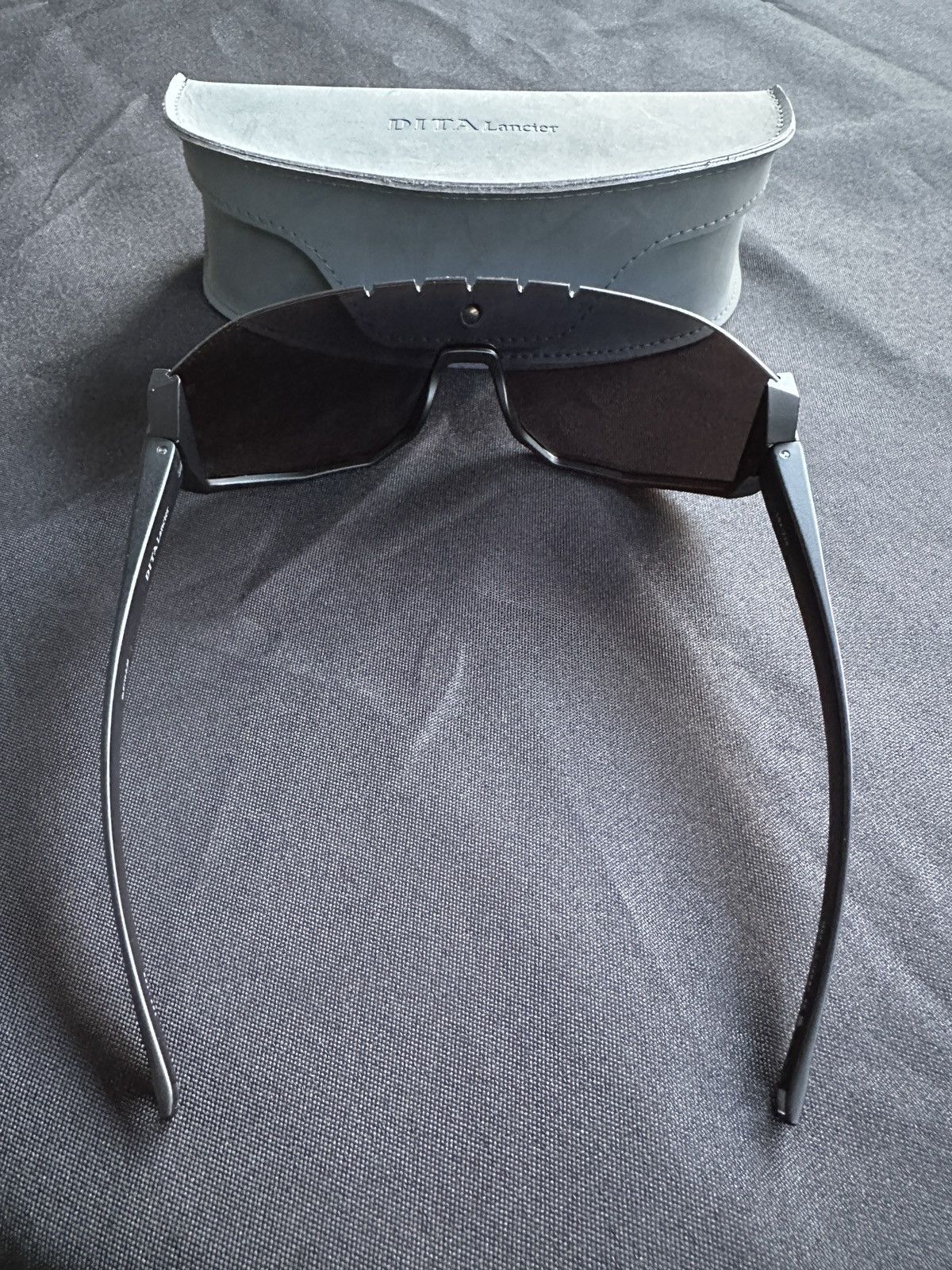 Dita DITA Lancier DLS 719 Shield Sunglasses Matte Black Blue Size ONE SIZE - 5 Thumbnail
