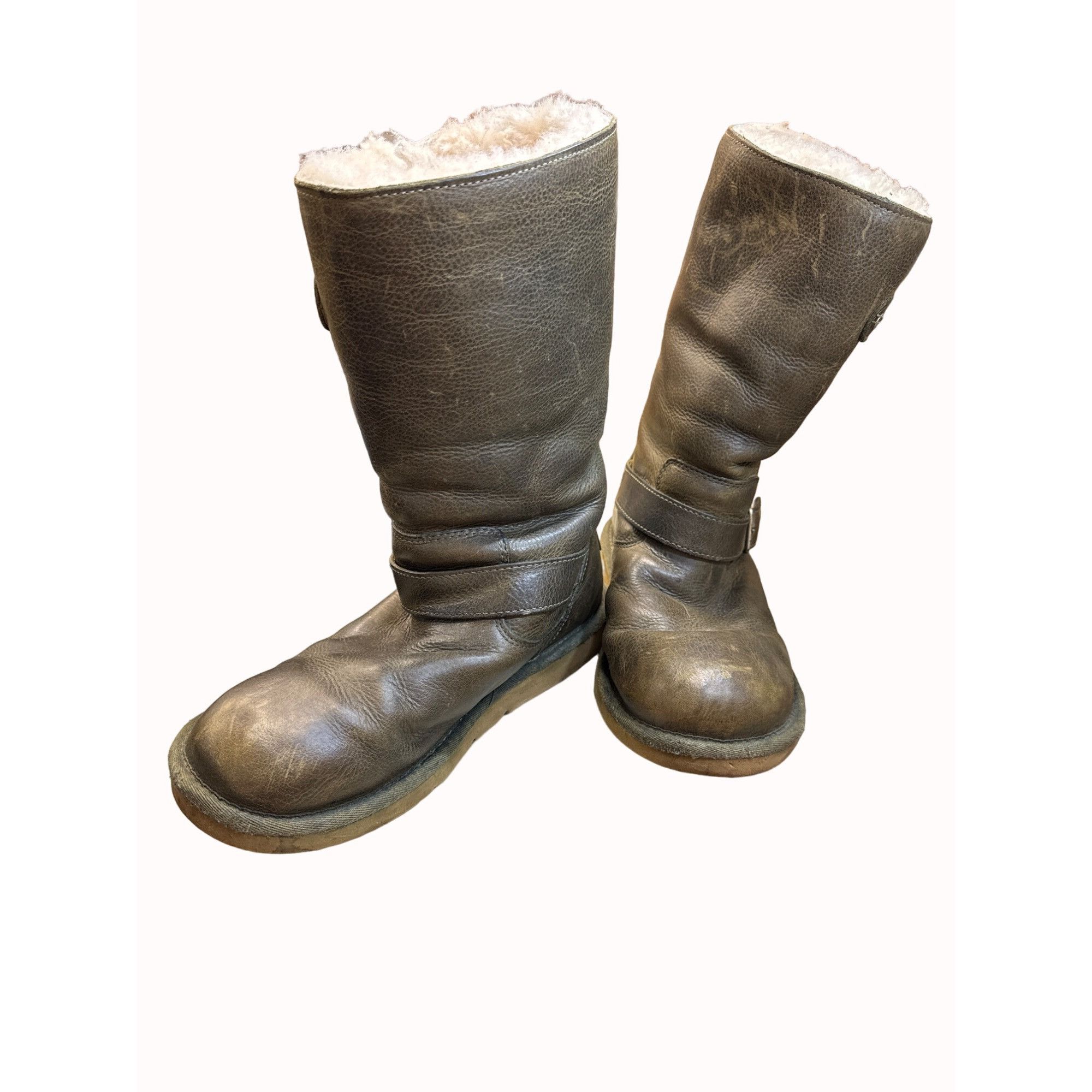 Ugg UGG Australia women’s brown fur lined leather boots size 7 S Size US 7 / IT 37 - 12 Thumbnail