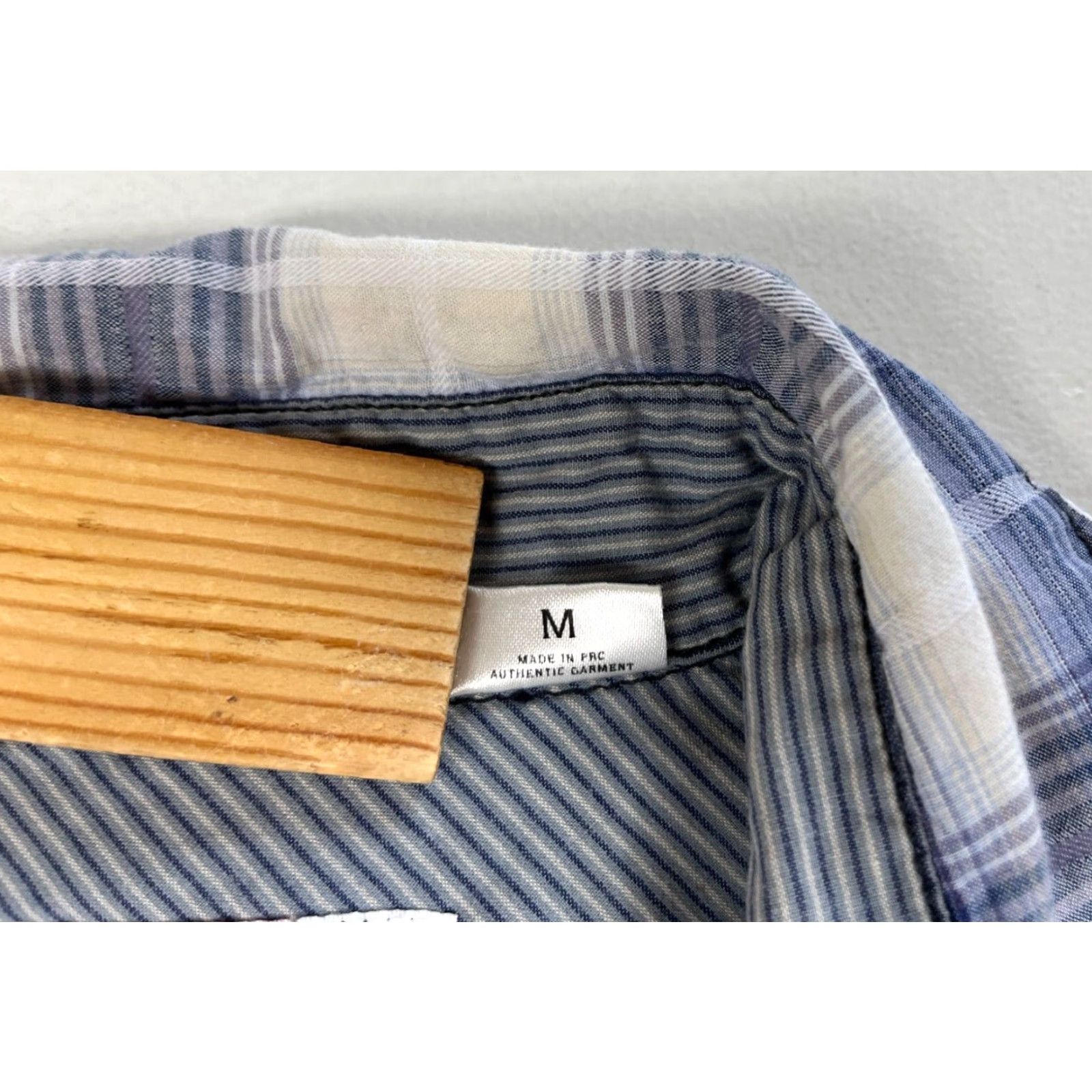 Vintage Christian Audigier Shirt Plaid Long Sleeve Button-Up Pearl Snap Western Mens M Blue Cotton Slub Pocketed Size US M / EU 48-50 / 2 - 5 Thumbnail