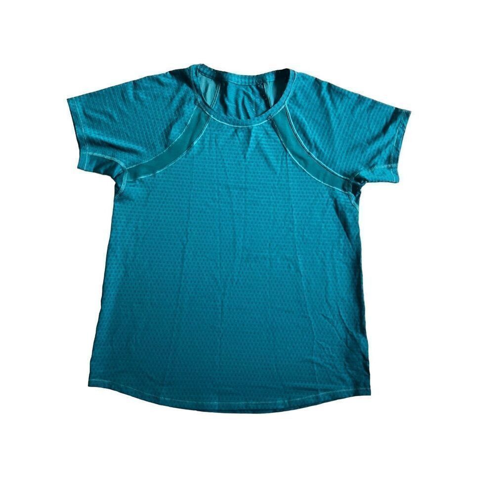 Athleta ATHLETA TEAL CHI DOT MESH TRAIN TEE size XS Size XS / US 0-2 / IT 36-38 - 1 Thumbnail