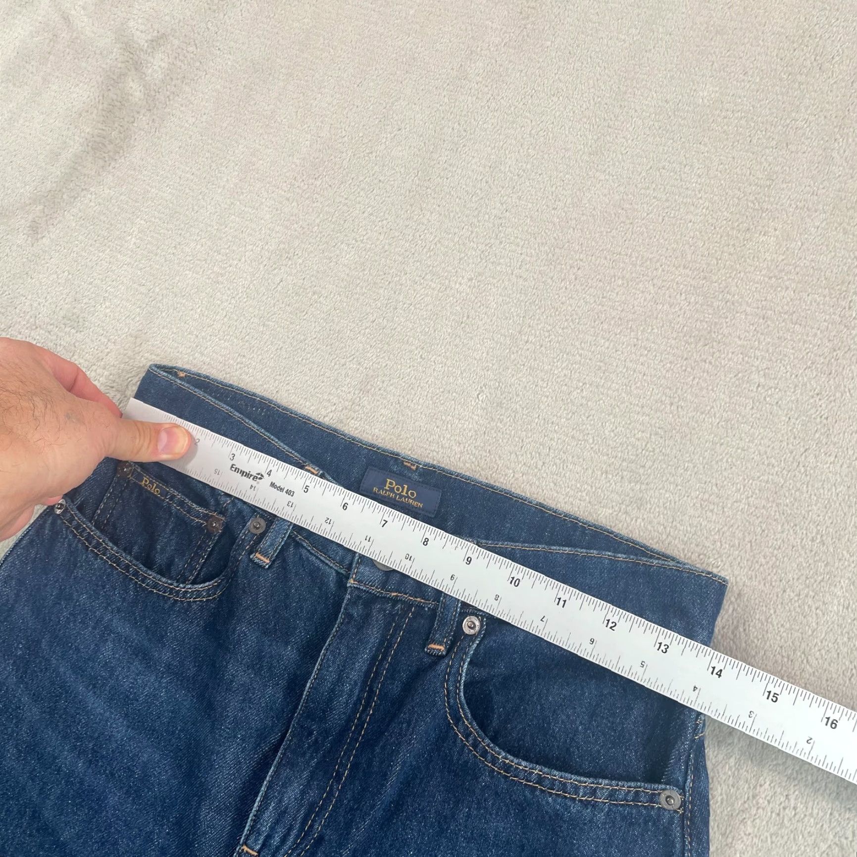 Polo Ralph Lauren Polo Ralph Lauren Jeans Women 26 High-Rise Wide-Leg 30in Blue Cotton Denim 5-Pocket Stretch Vintage: No Size 26" / US 2 / IT 38 - 6 Thumbnail