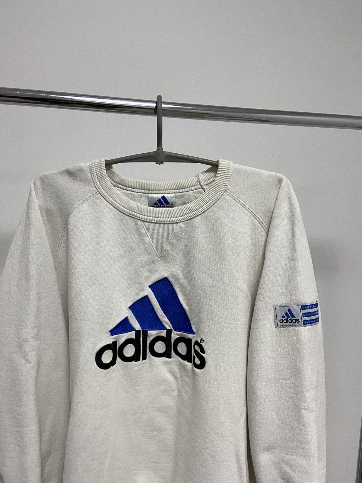 Adidas × Vintage Adidas Vintage Big Logo Sweatshirt Equipment Street Style Size US M / EU 48-50 / 2 - 2 Thumbnail