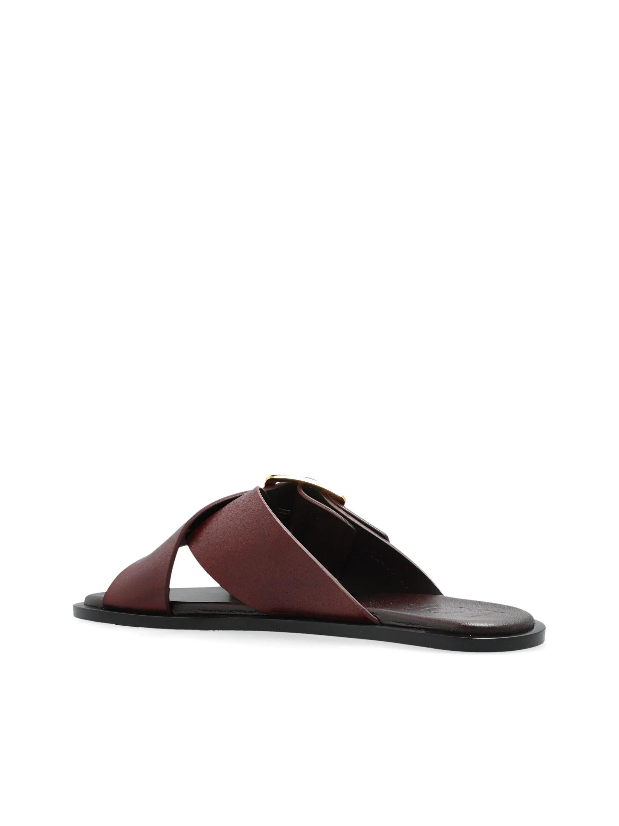 Loewe o1in1g0426 Petal Belt Flat Sandals in Burgundy Size US 9 / IT 39 - 3 Thumbnail
