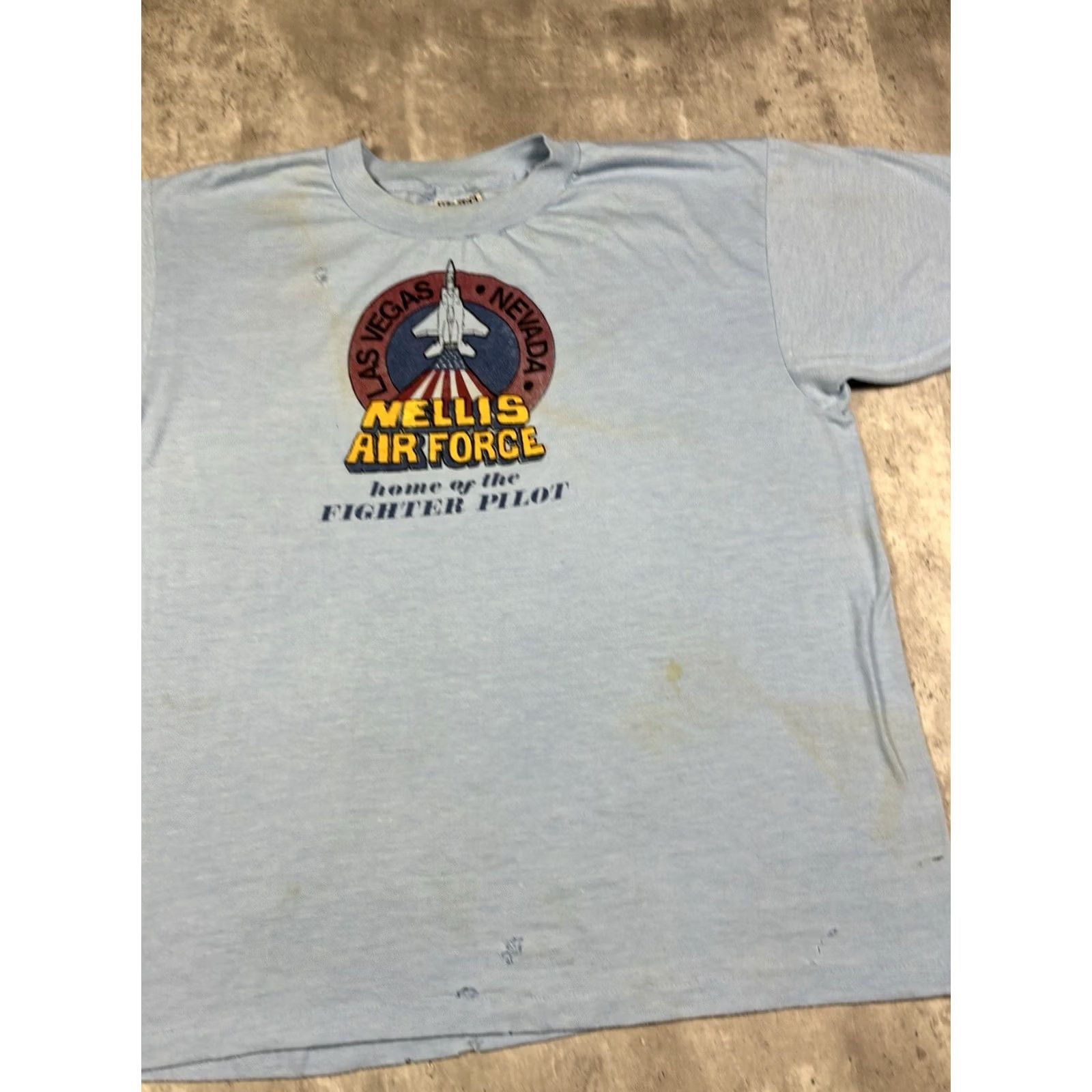 Hanes VINTAGE Hanes Graphic Print T-Shirt XL Blue Crew Neck Short Sleeve USA 80s 90s Size US XL / EU 56 / 4 - 2 Thumbnail