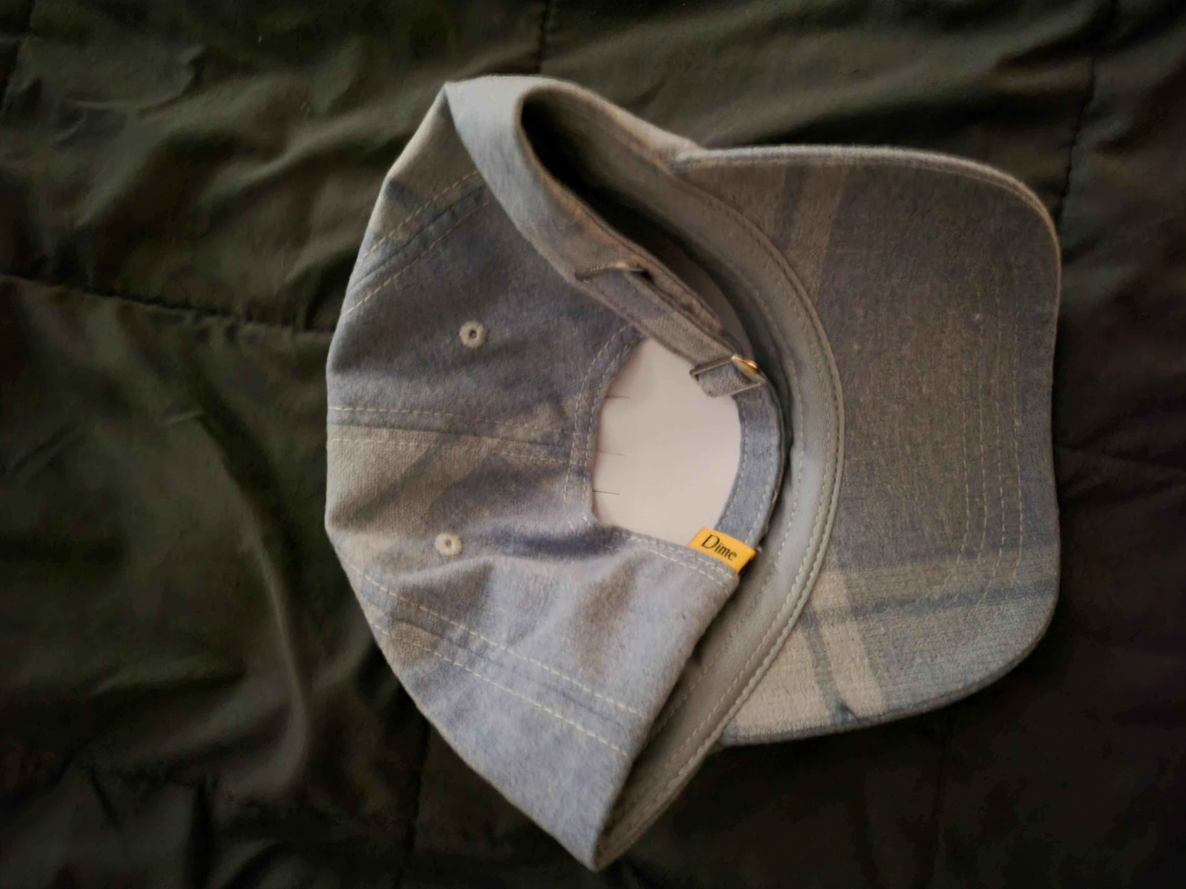 Dime Dime Baby Blue Plaid Cap/Hat Size ONE SIZE - 2 Thumbnail