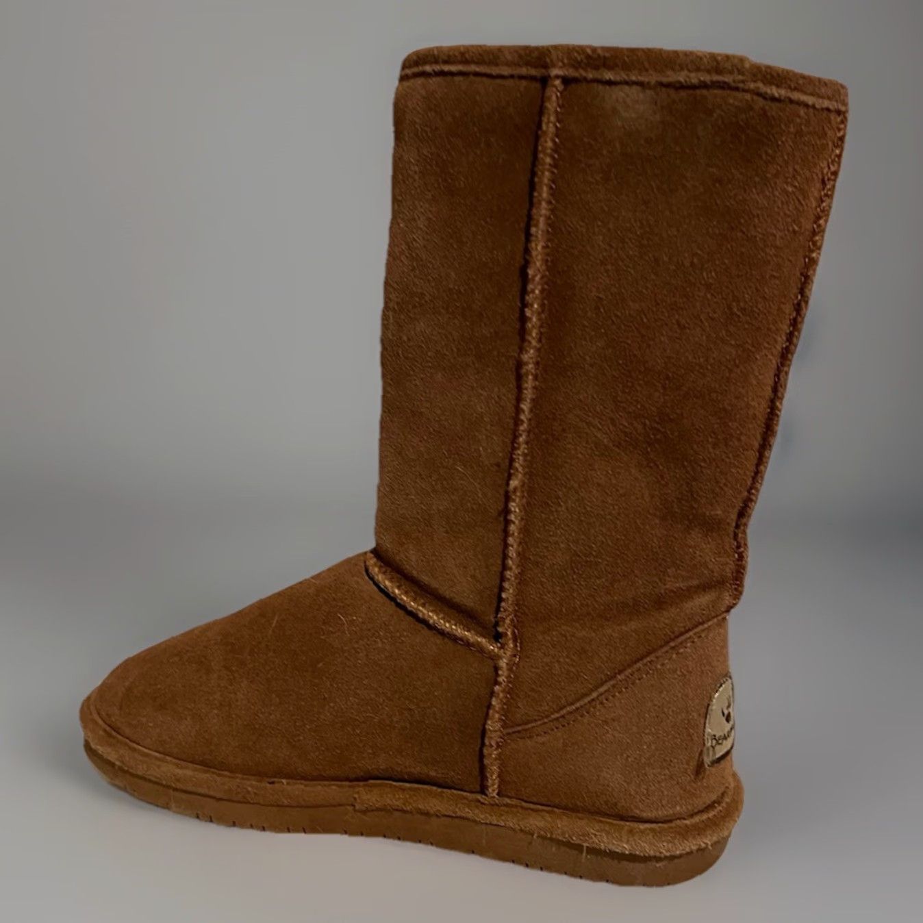 Vintage BEARPAW Emma Boot Women Suede Tan Lined Shearling Sheepskin 7, Outdoor Winter Fall Spring Bohemian Style Womens Size 28" / US 6 / IT 42 - 5 Thumbnail