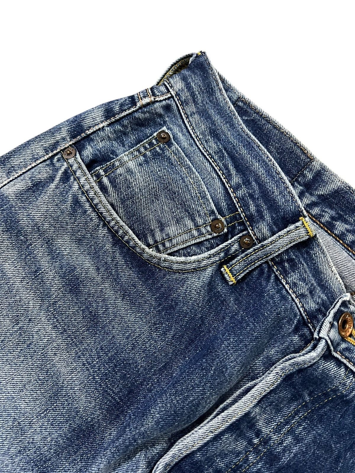 Edwin Vintage Baggy Edwin 505x Distressed Selvedge Denim Jean Size US 31 - 9 Thumbnail