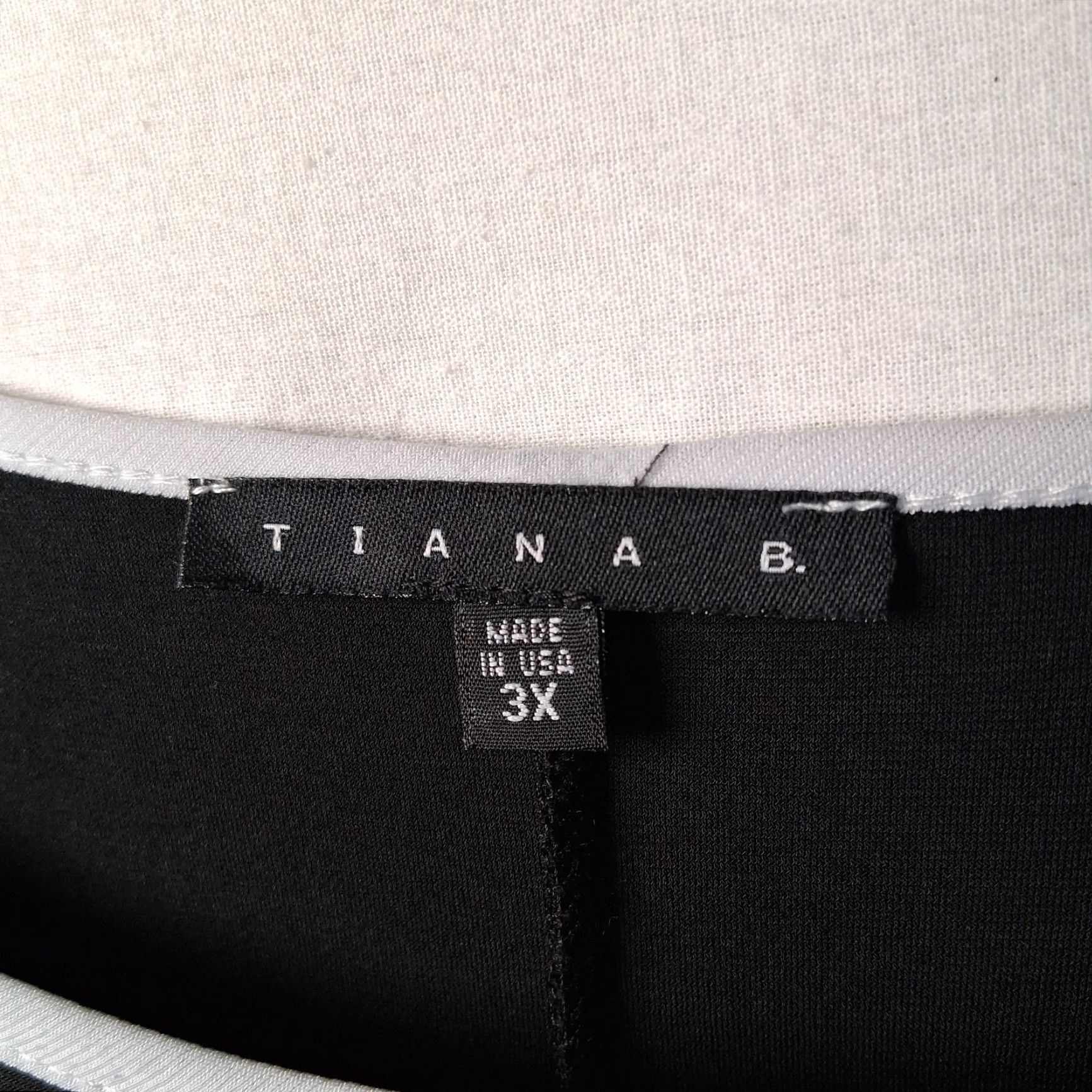 Vintage Tiana B Dress Plus Size Black White Trim Knee Length Classic Party Office Wear Size XXL / US 16-18 / IT 52-54 - 5 Thumbnail