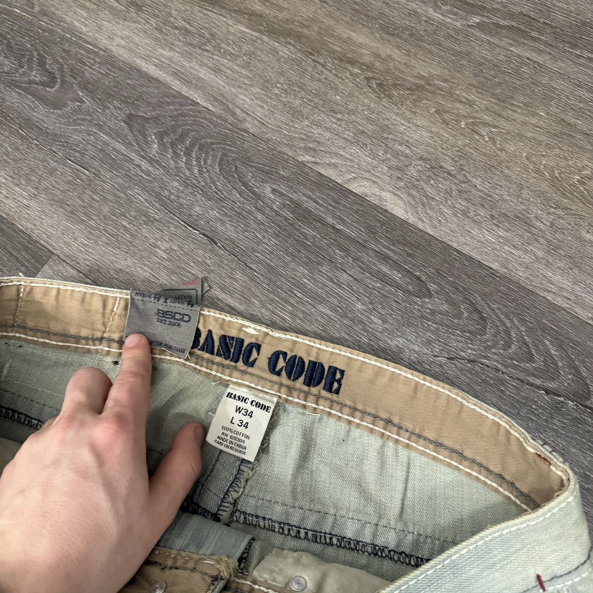 JNCO × Japanese Brand × Vintage Vintage Y2K Basic code baggy cybergoth embroidered jeans Size US 34 / EU 50 - 6 Thumbnail